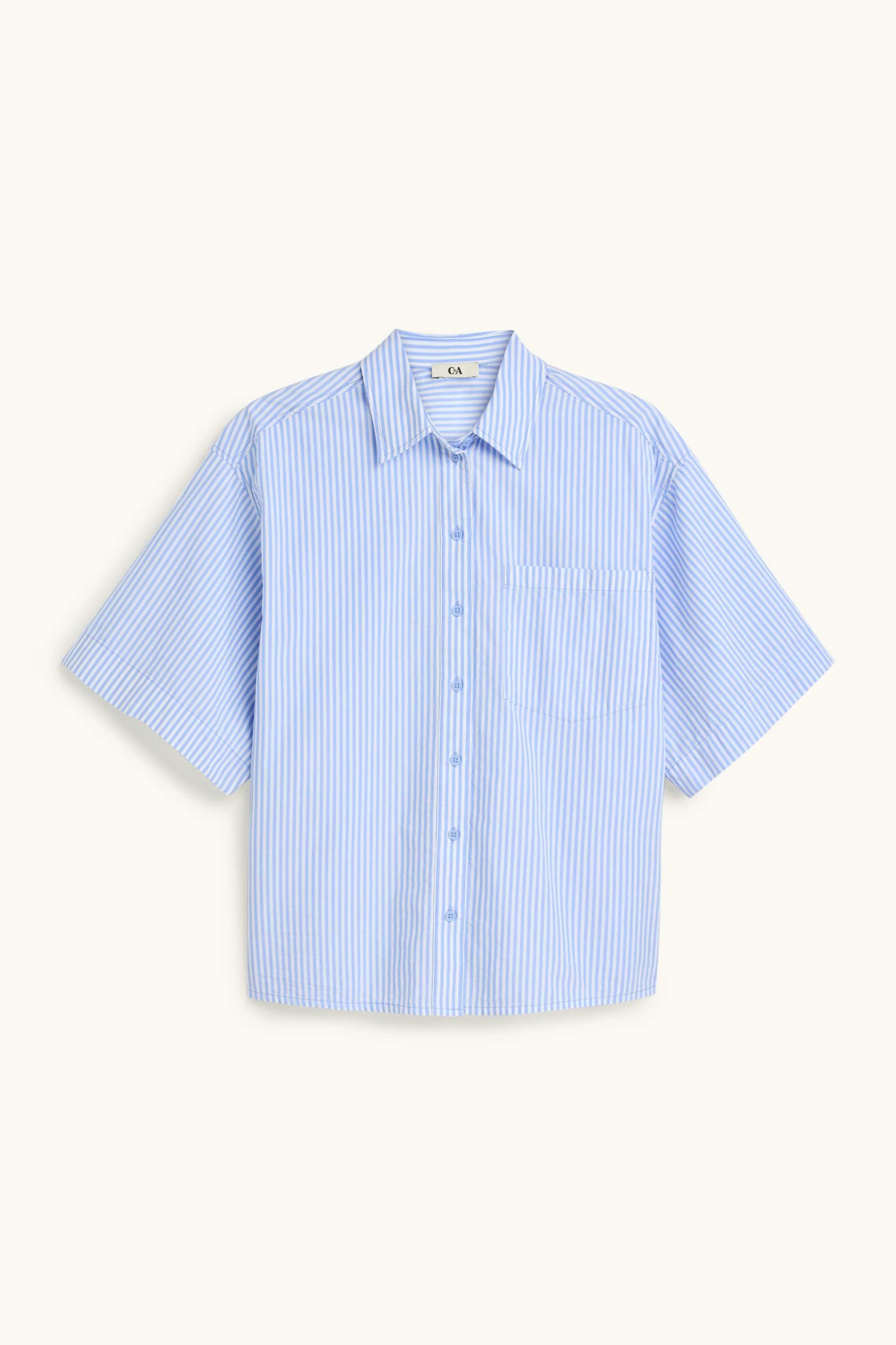 Shirt blouse - striped light blue