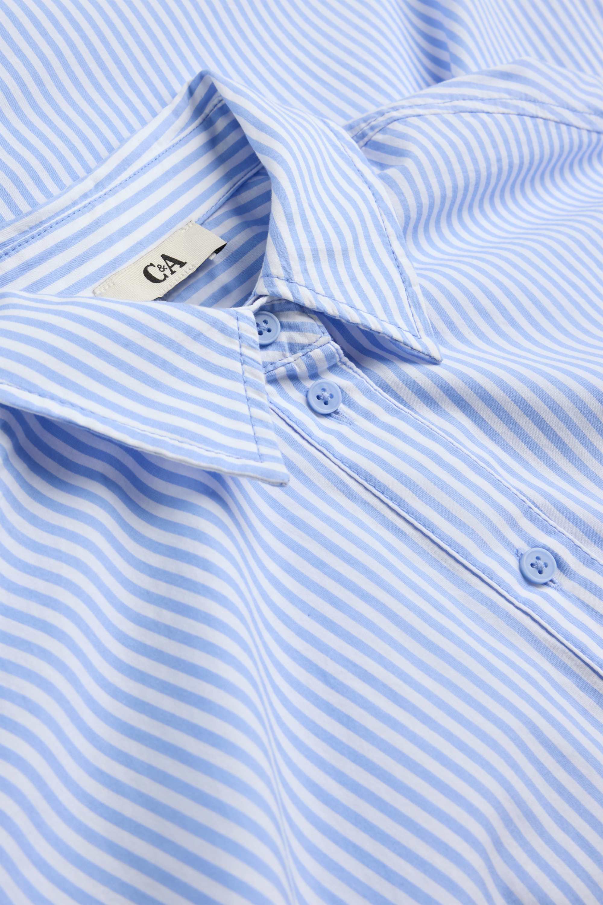Shirt blouse - striped light blue