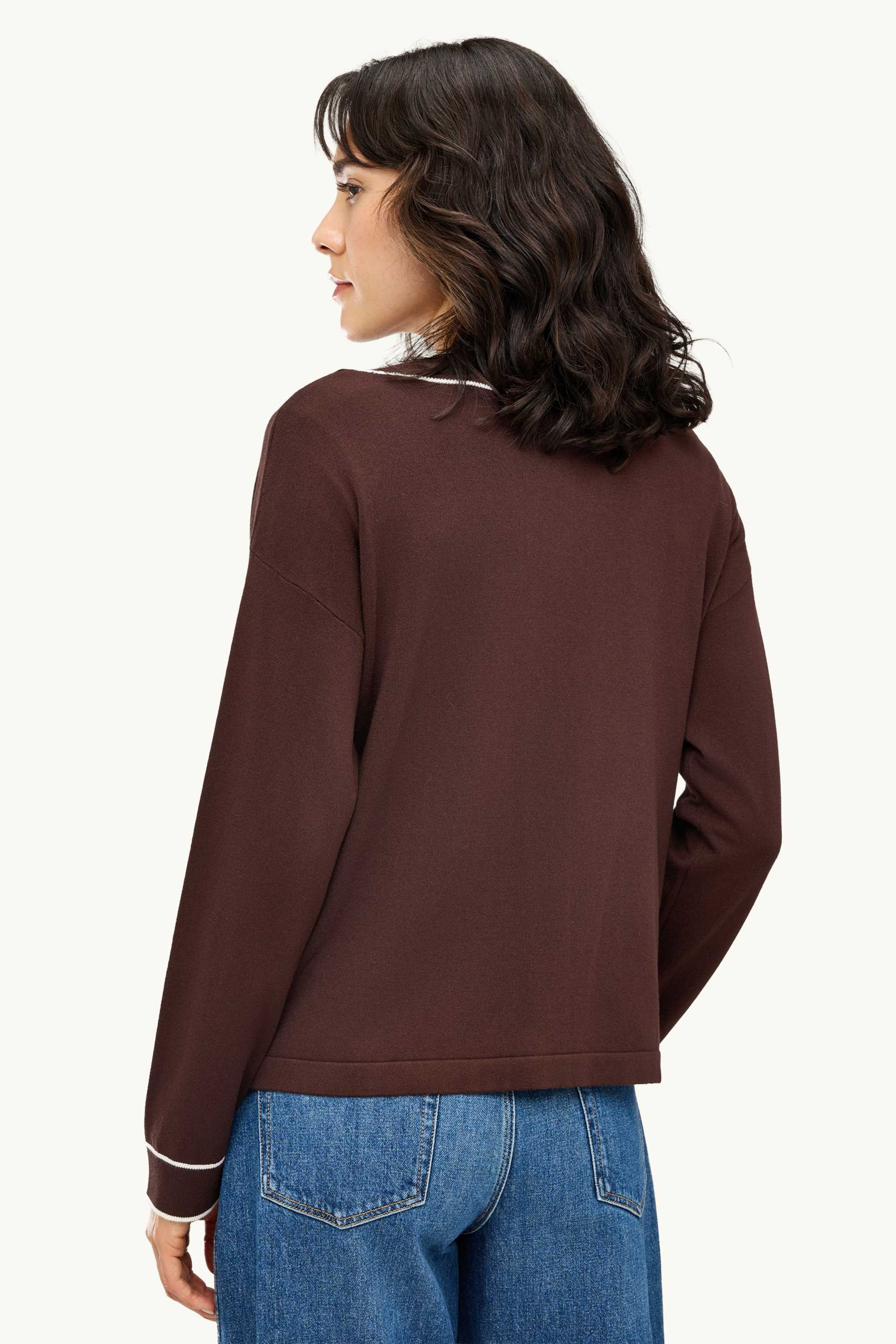 Cardigan brown / cremewhite