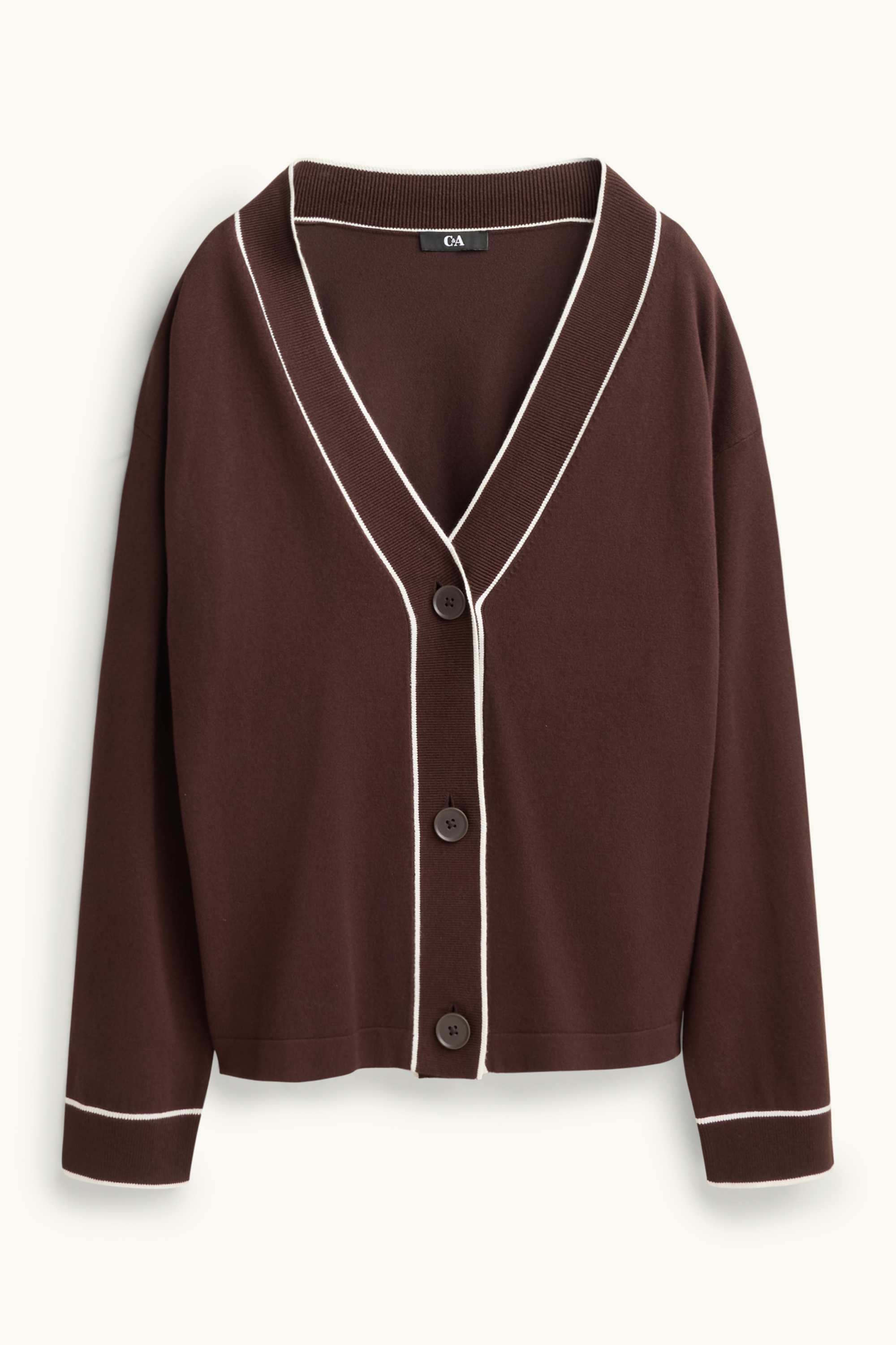 Cardigan brown / cremewhite
