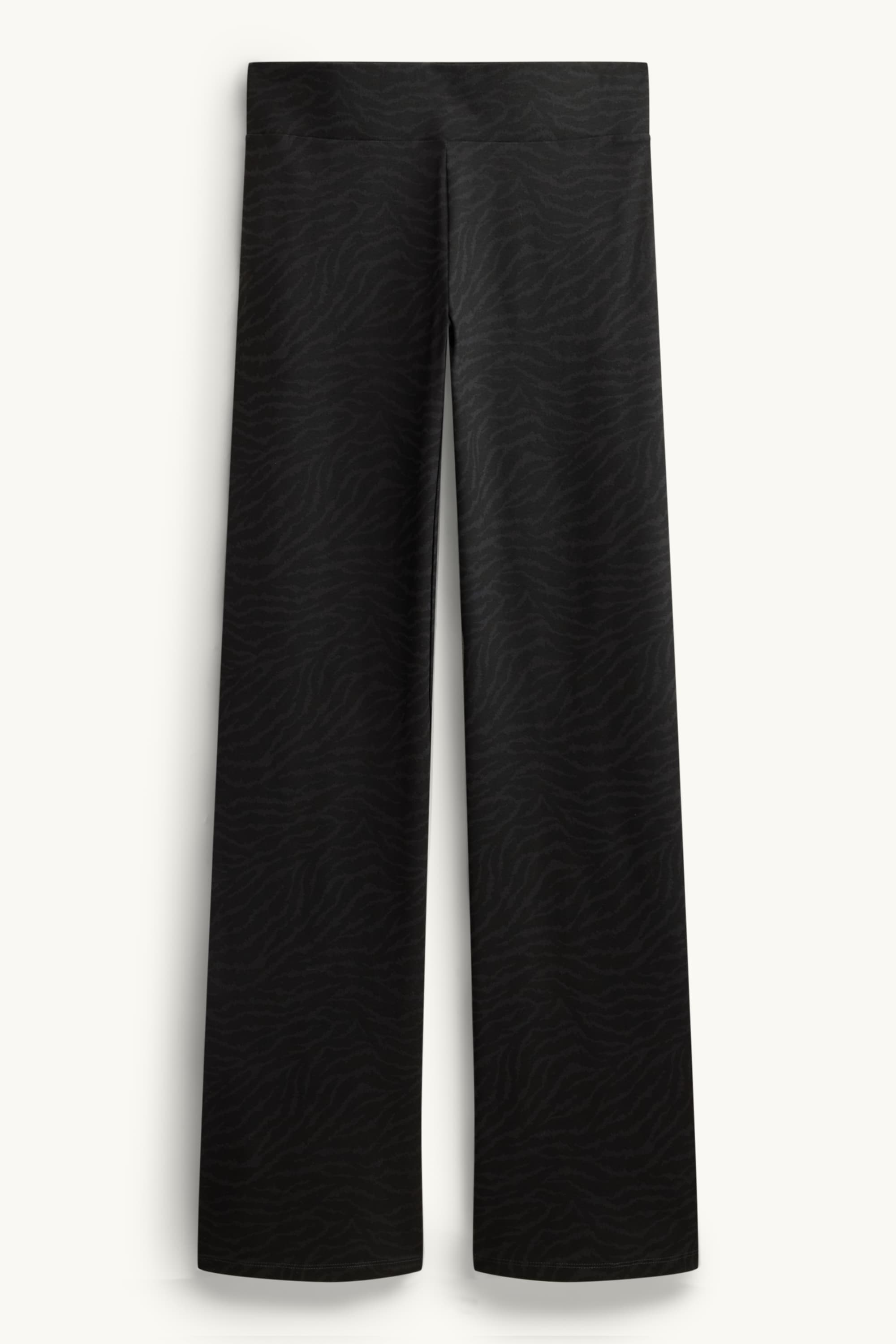 Straight leggings - patterned black