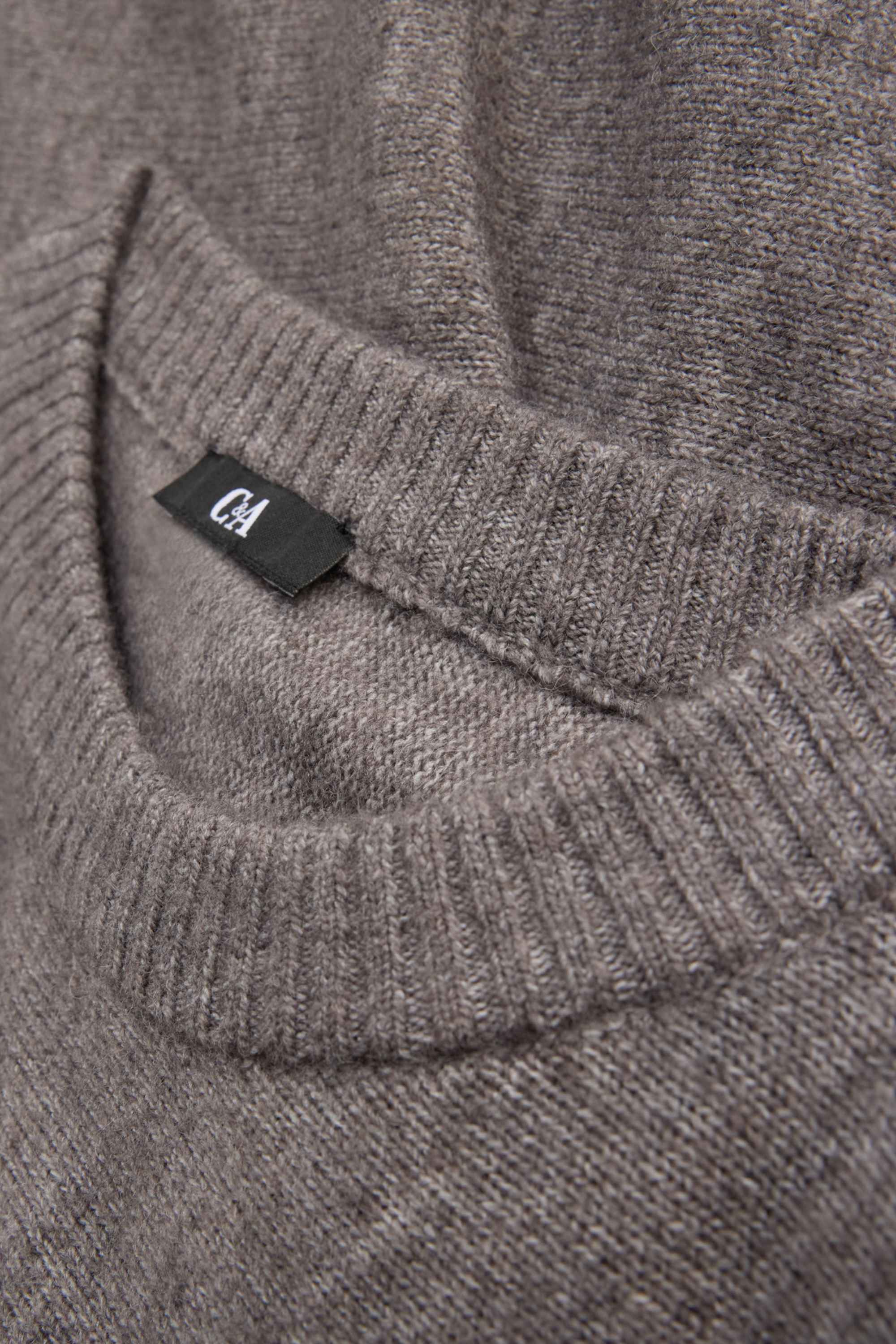 Knitted jumper - short sleeve gray