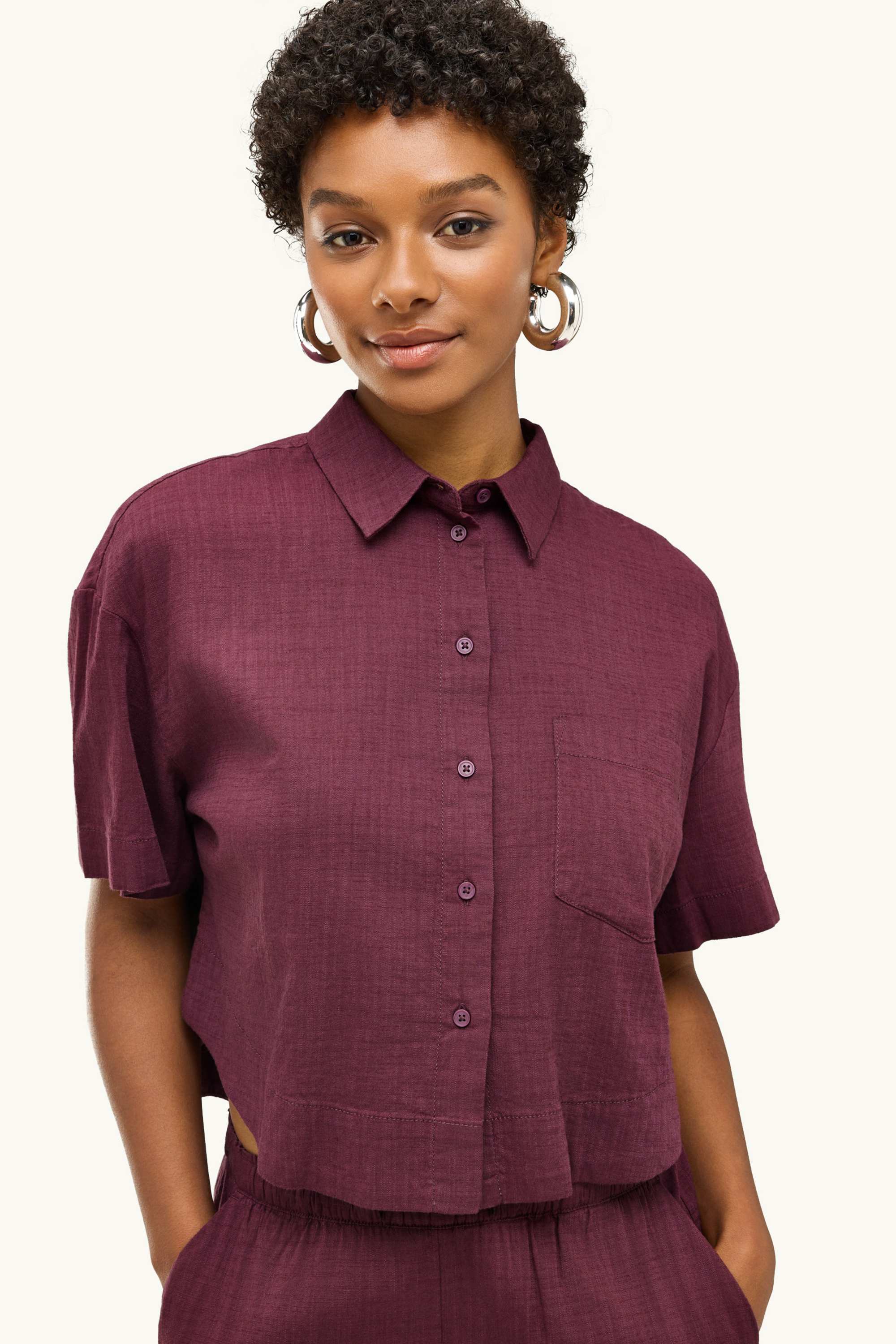 Blouse dark red