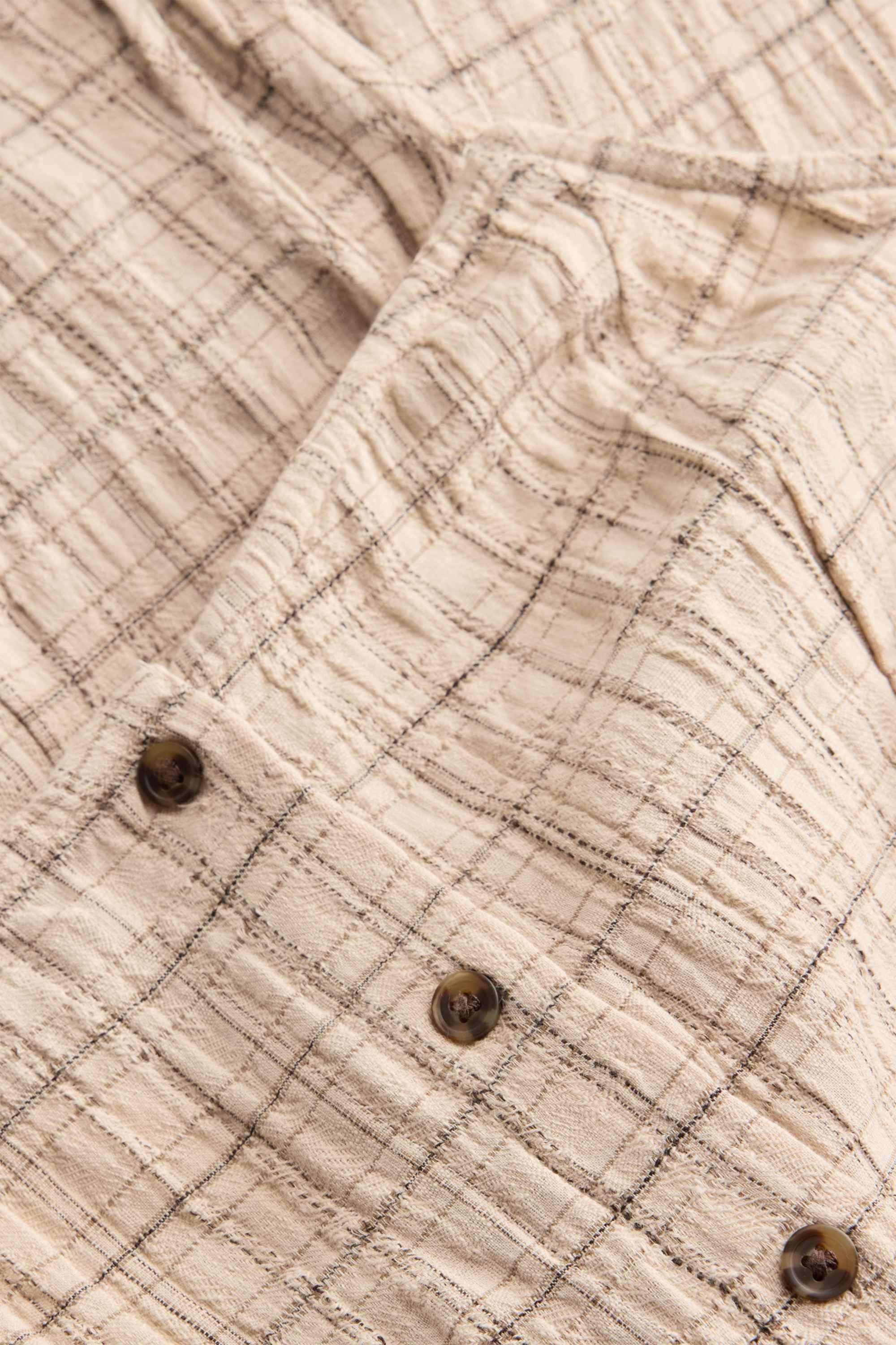 Fit & flare dress - check beige