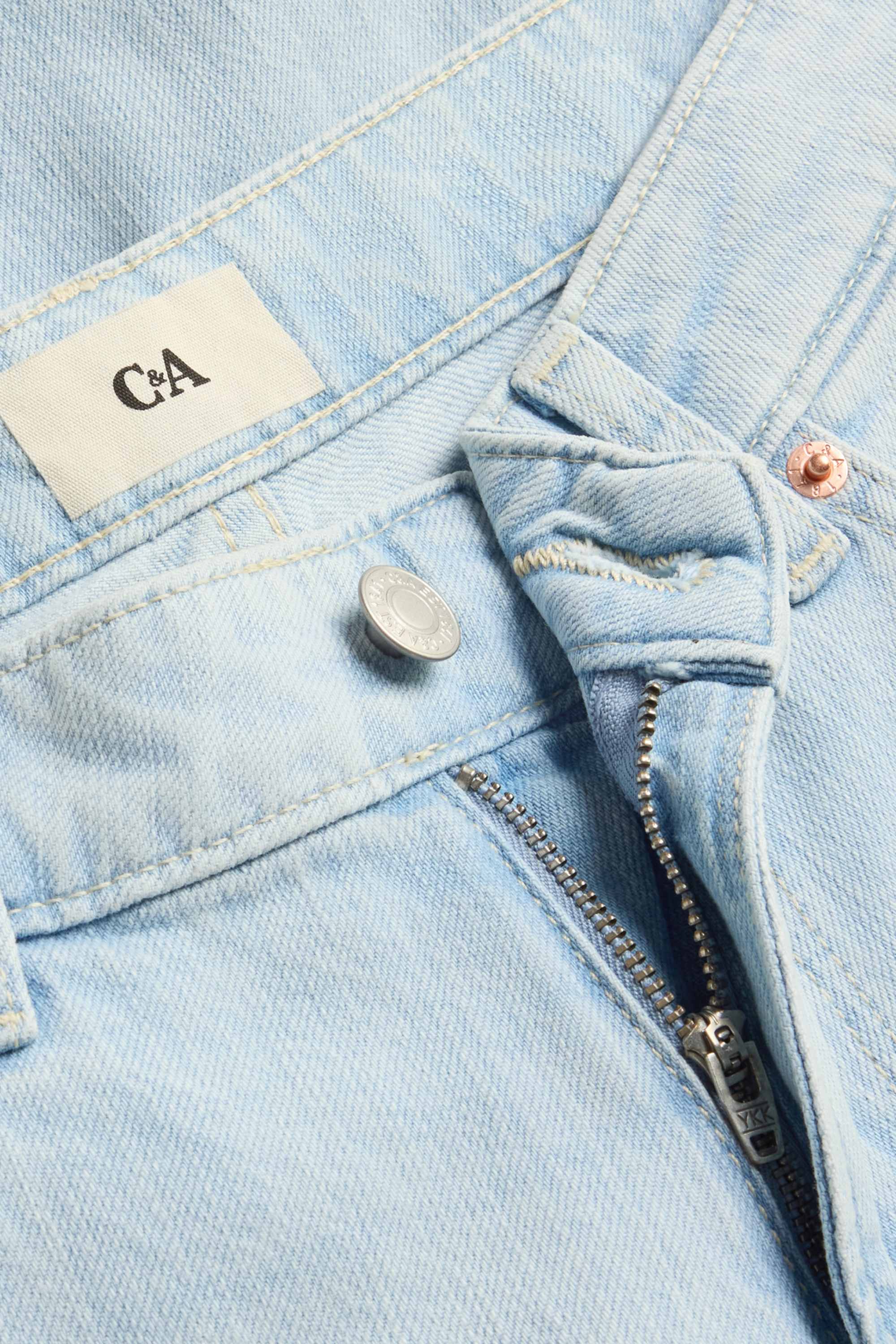 Baggy jeans - mid-rise waist light blue
