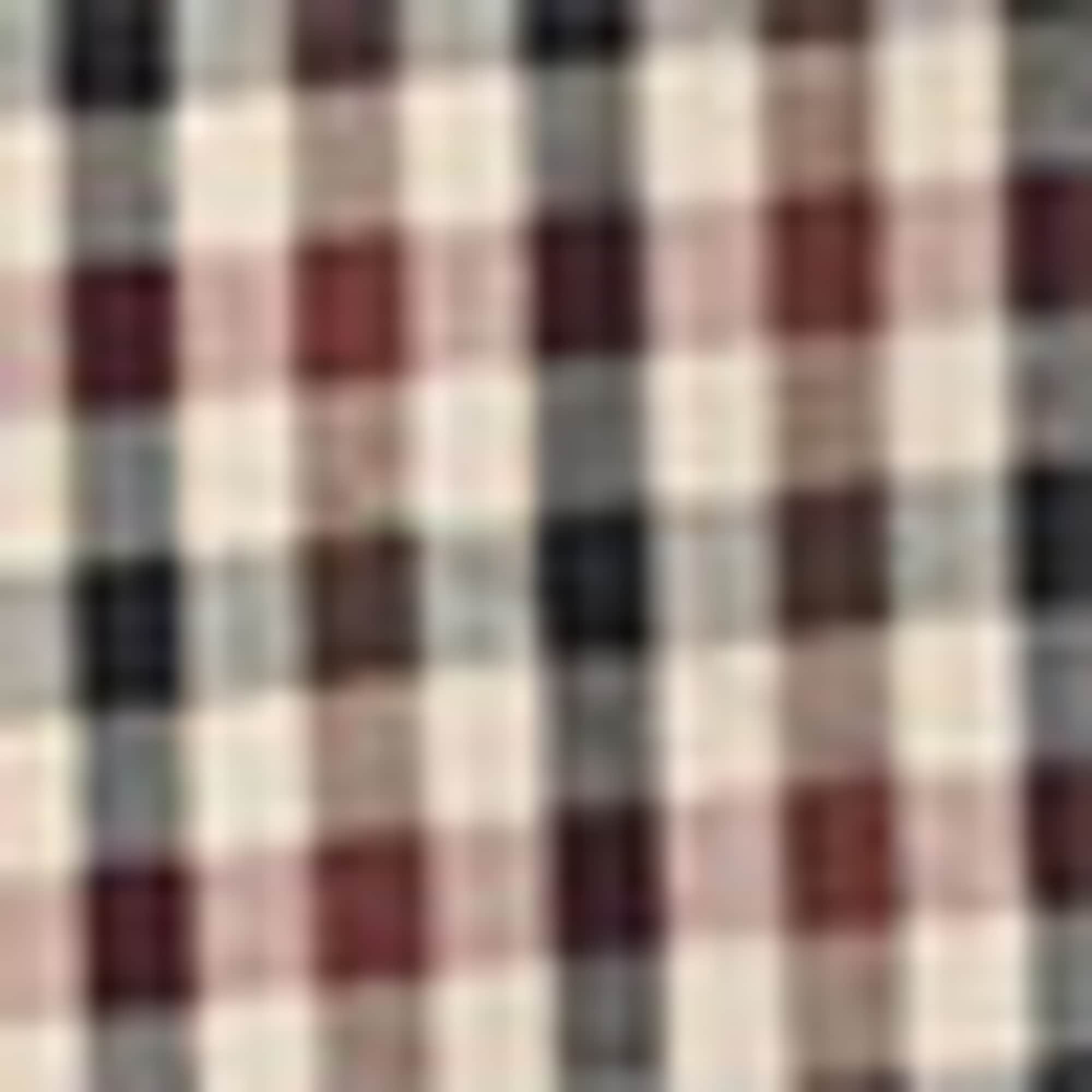 Coat - check brown / dark red