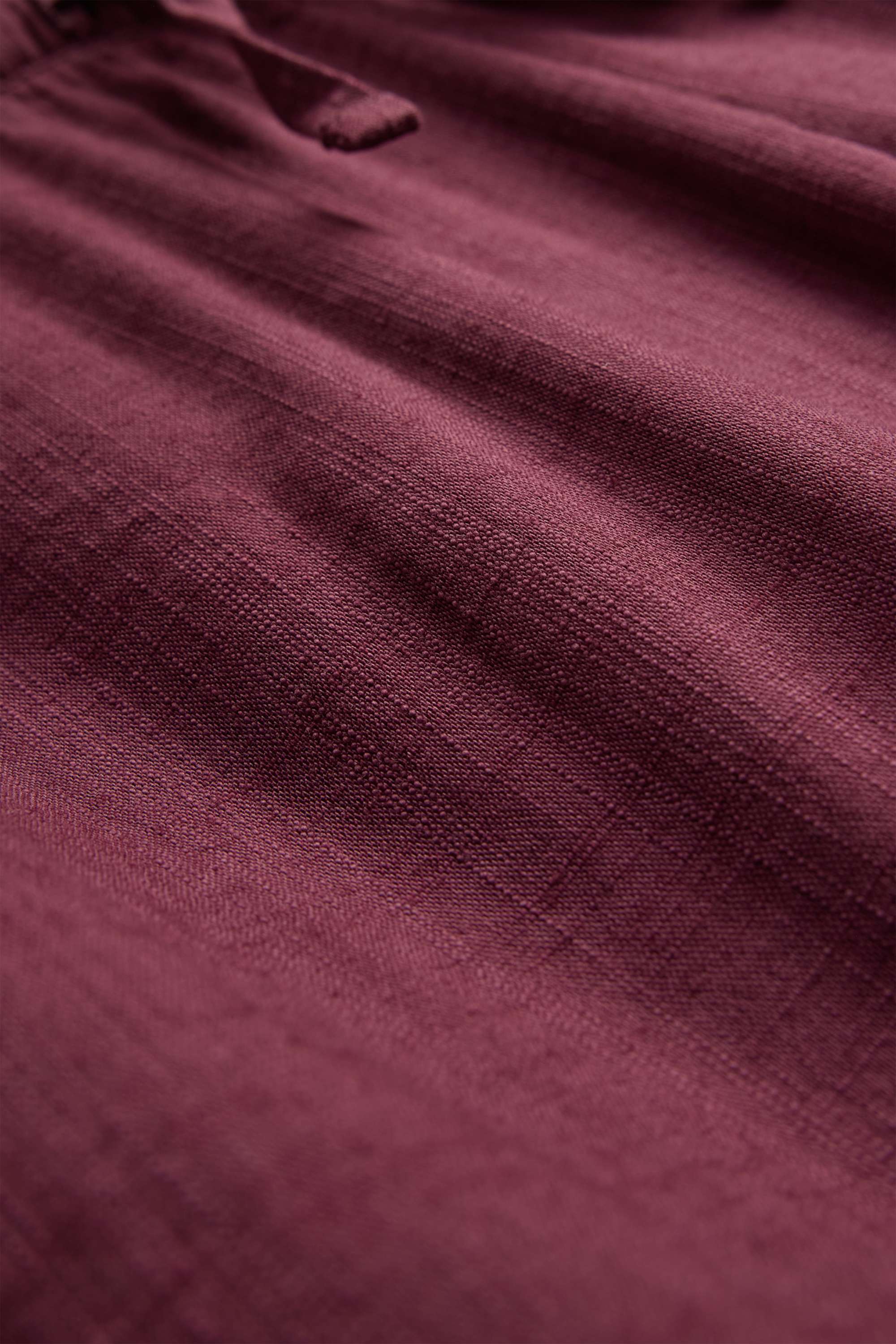 Cloth trousers - mid-rise waist - wide leg bordeaux