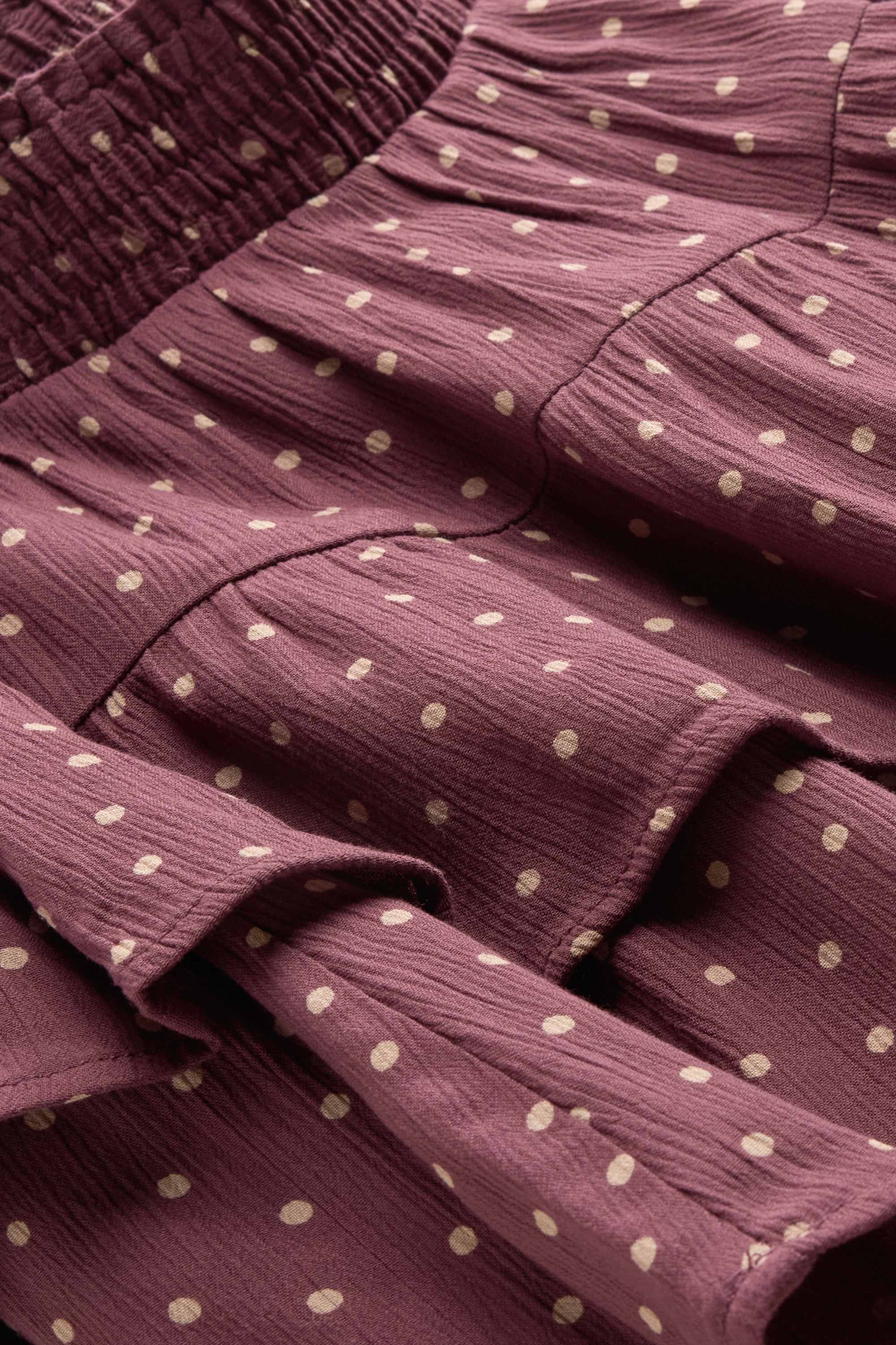Skirt - polka dot purple
