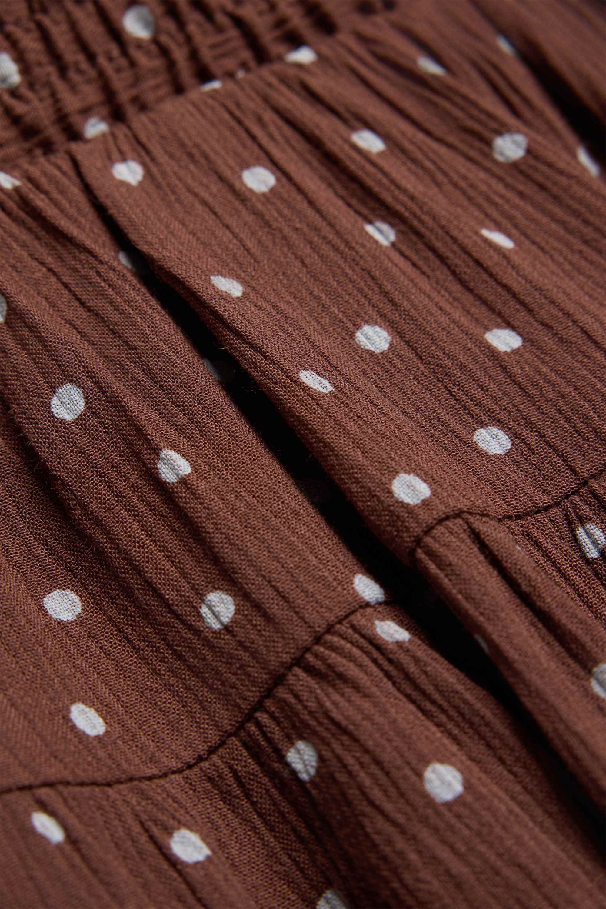 Skirt - polka dot dark brown