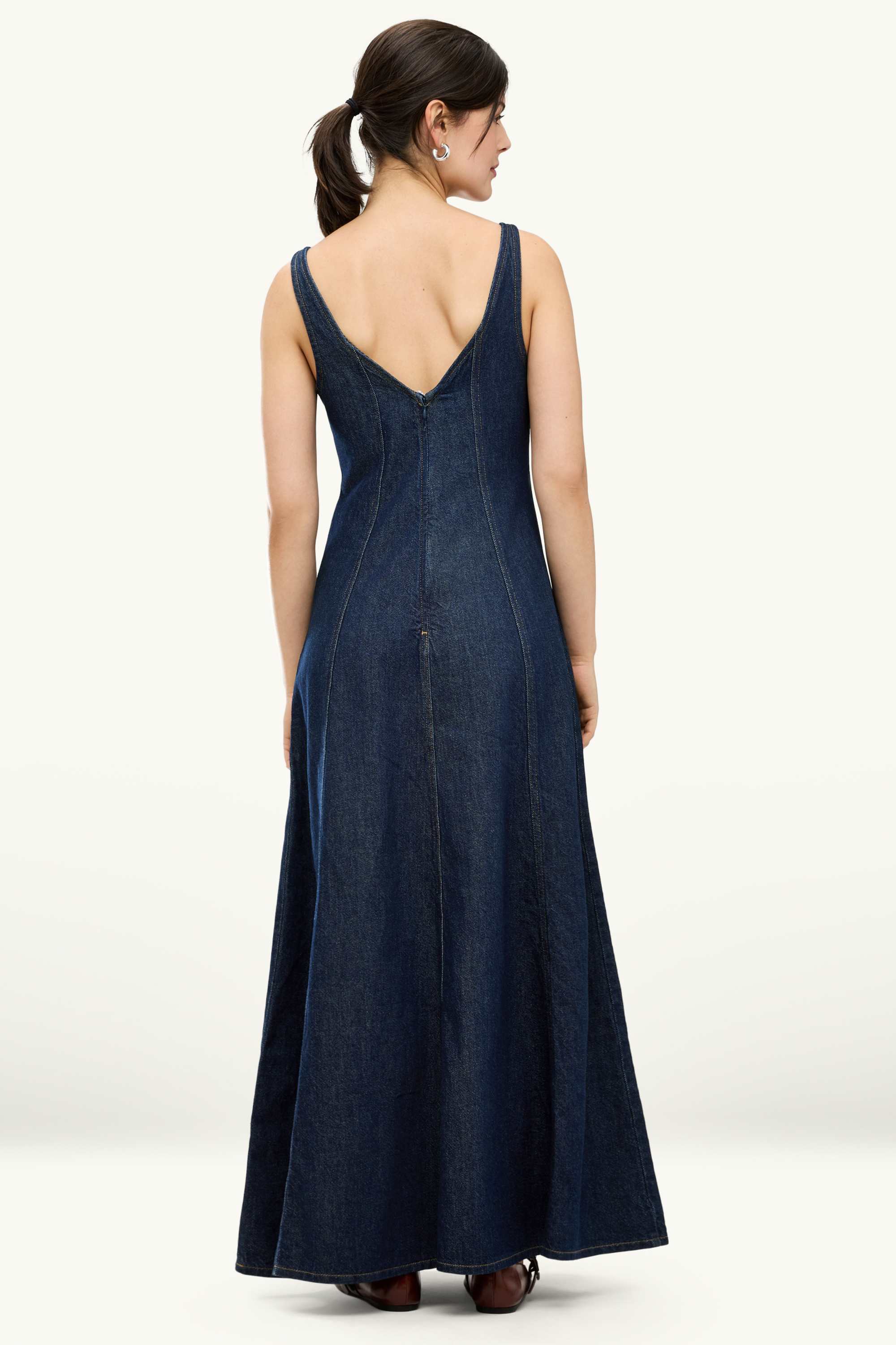 A-line dress - denim look denim-dark blue