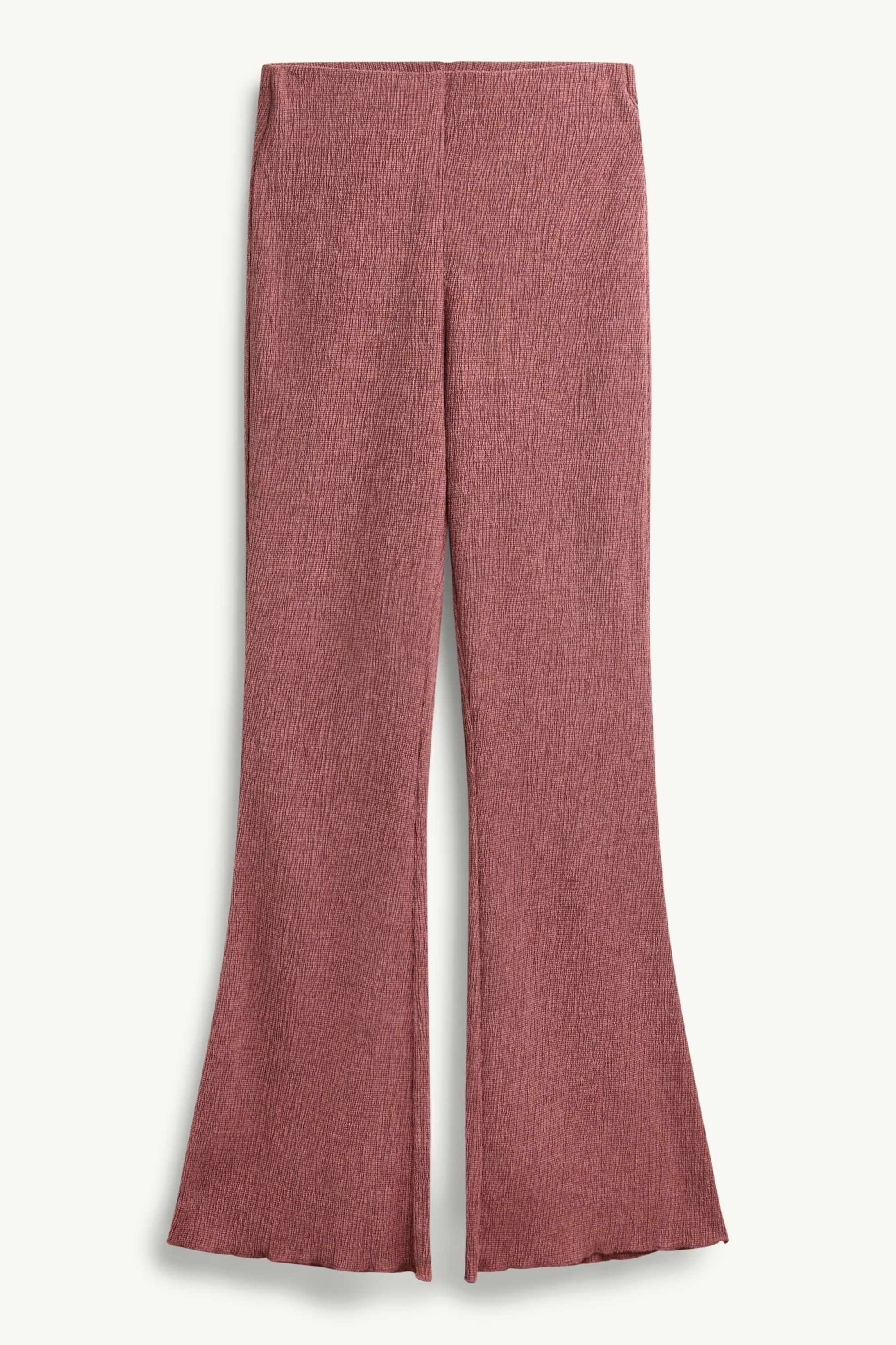 Cloth trousers - high waist - flared red