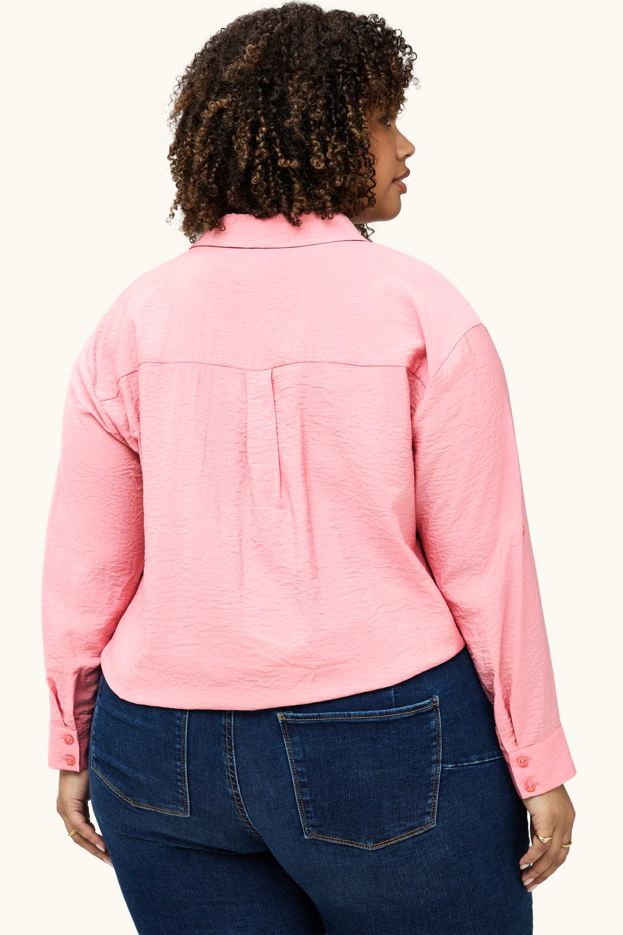 Shirt blouse with knot detail rose