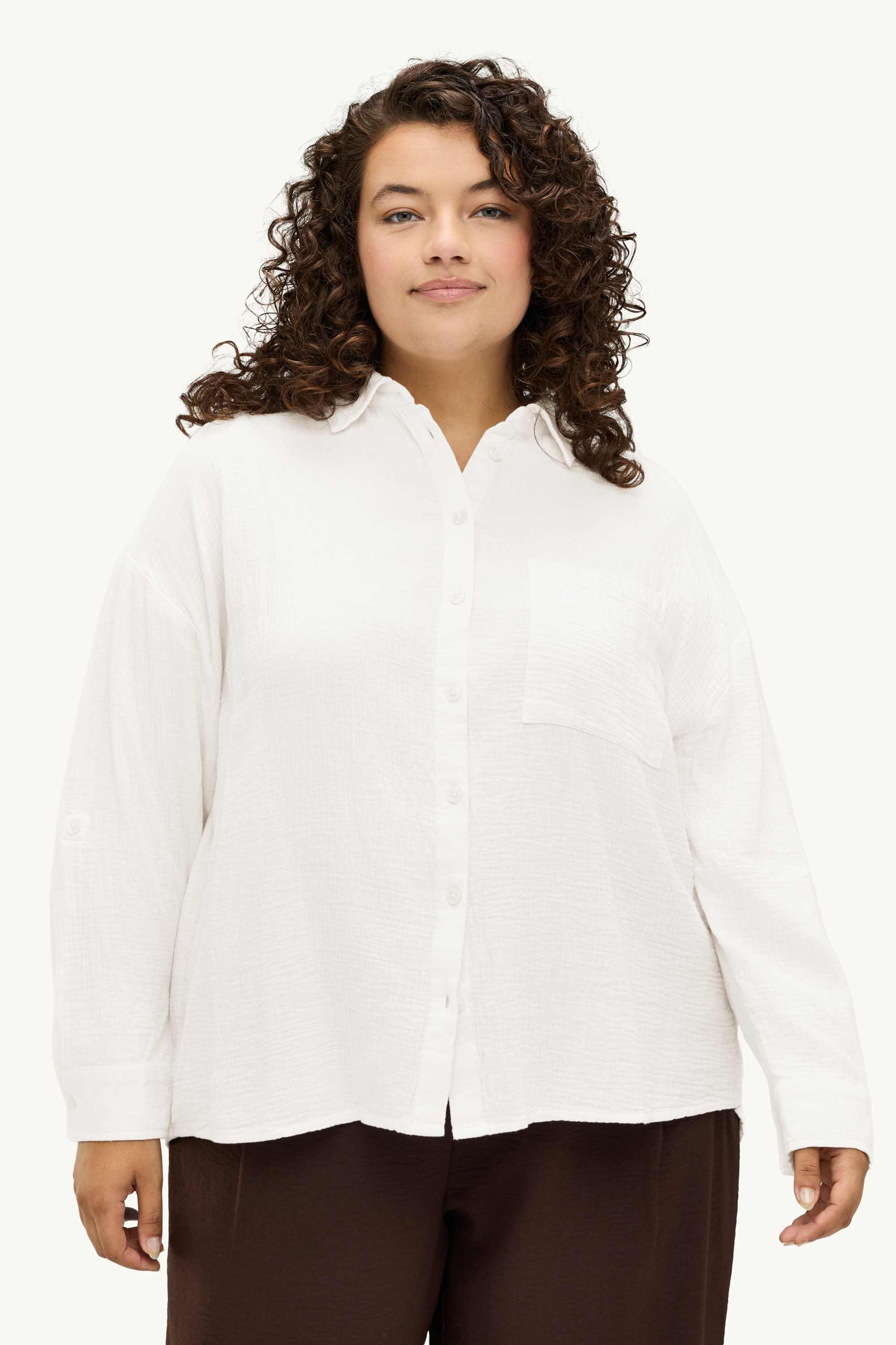 Cheesecloth blouse cremewhite