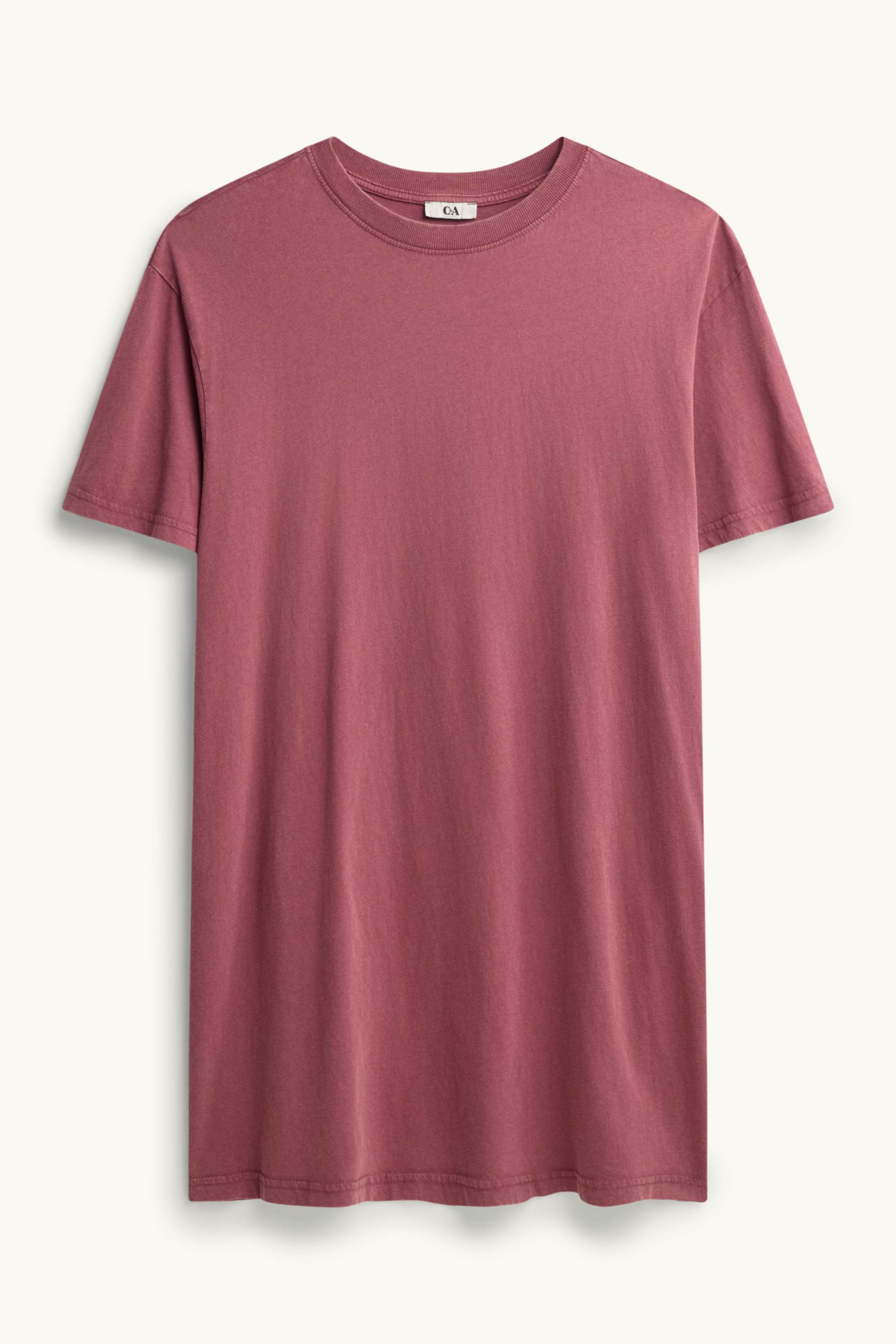 T-shirt dress dark red
