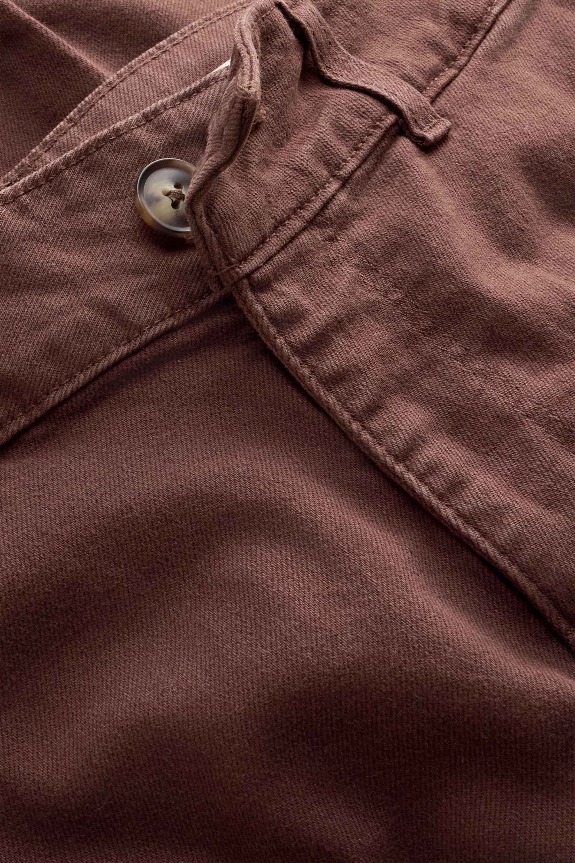 Cropped wide leg jeans - high waist dark brown