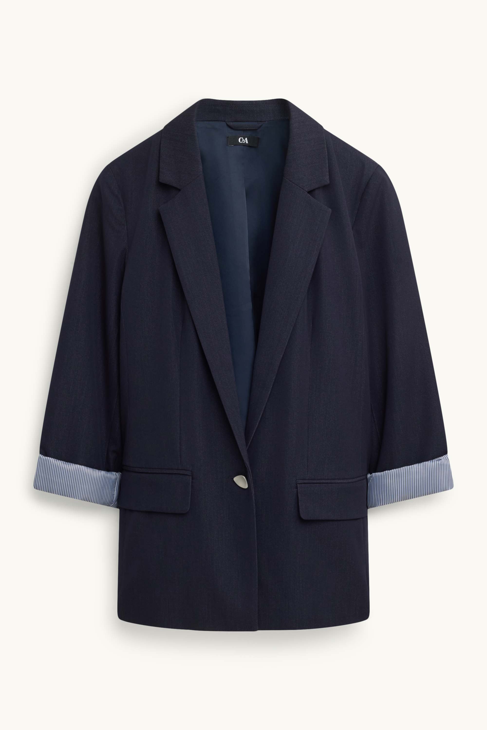 Long blazer - relaxed fit dark blue