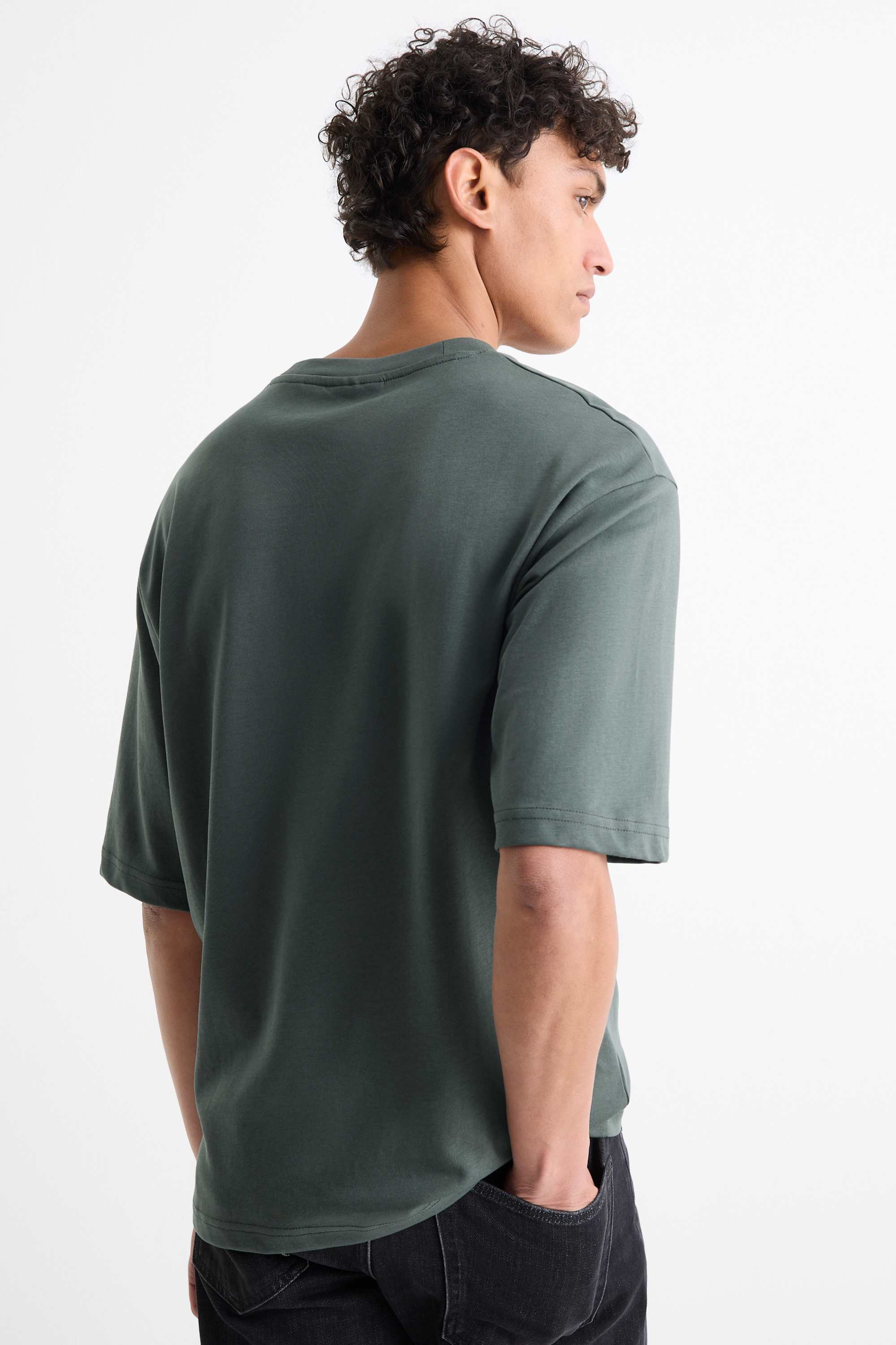 T-shirt - relaxed fit dark green