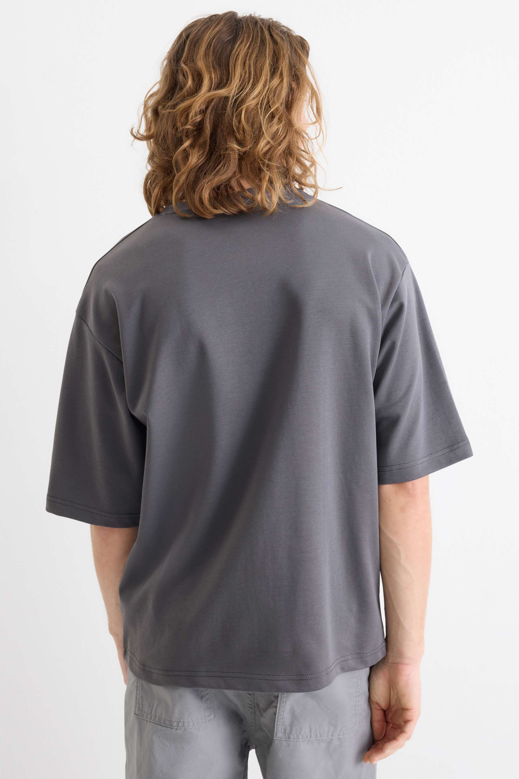 T-shirt - relaxed fit dark gray