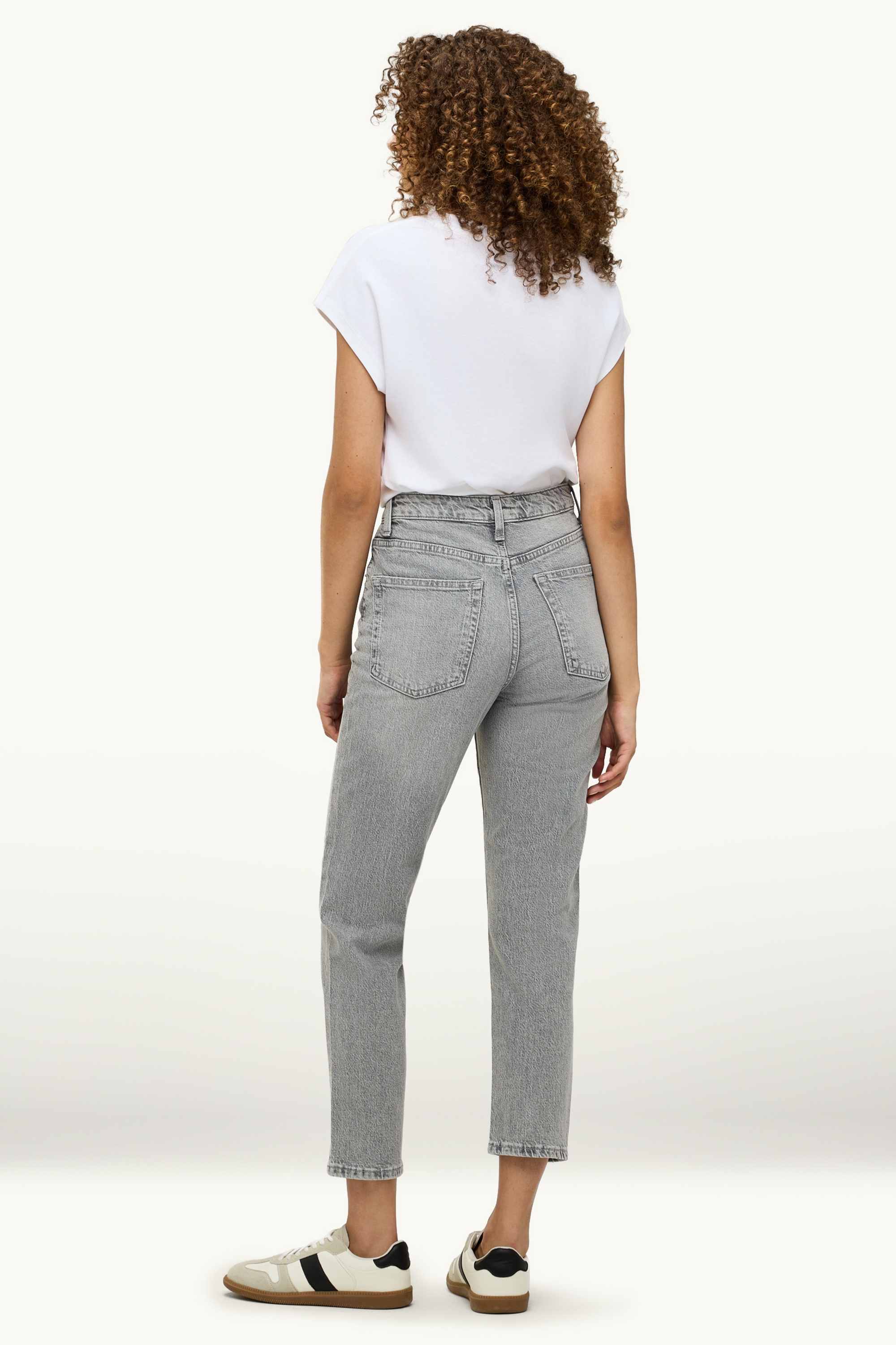 Mom jeans - high waist - LYCRA® denim-gray