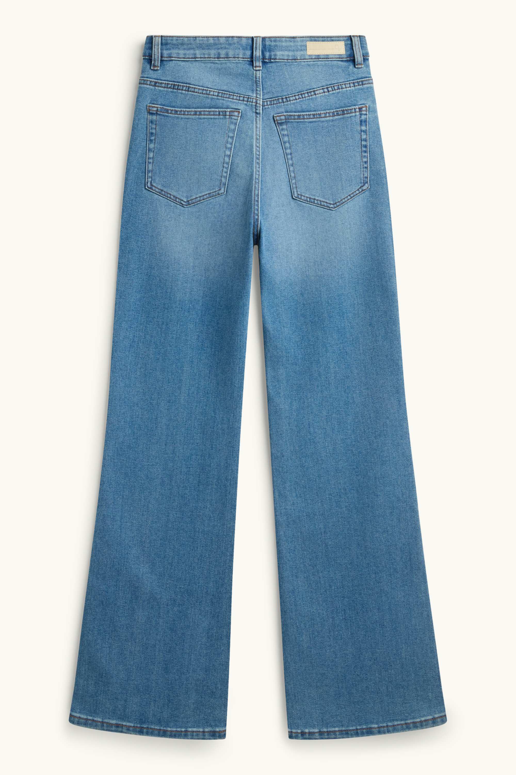 Flared jeans - high waist blue denim (3)