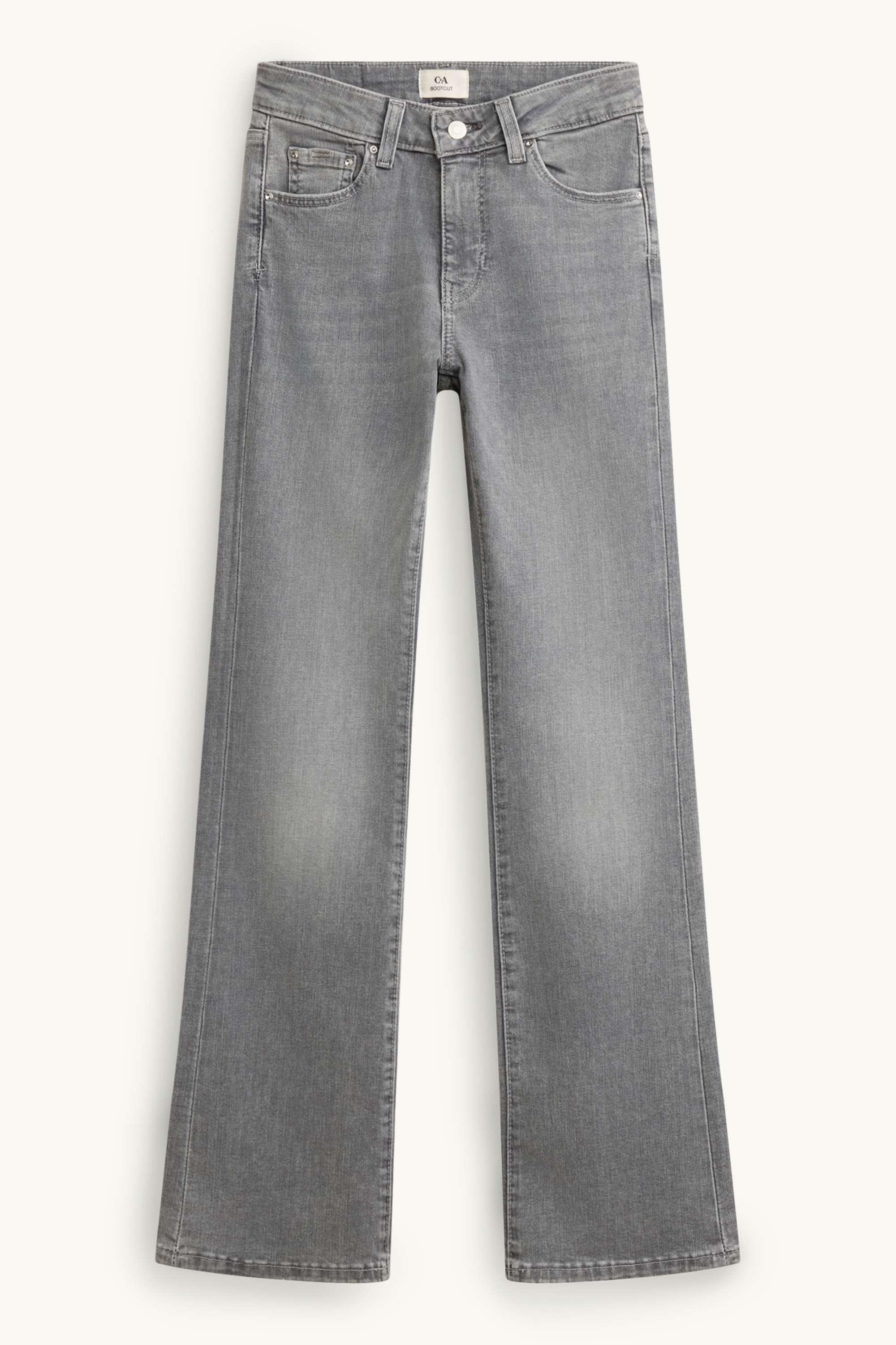 Bootcut jeans - mid-rise waist - LYCRA® denim-gray