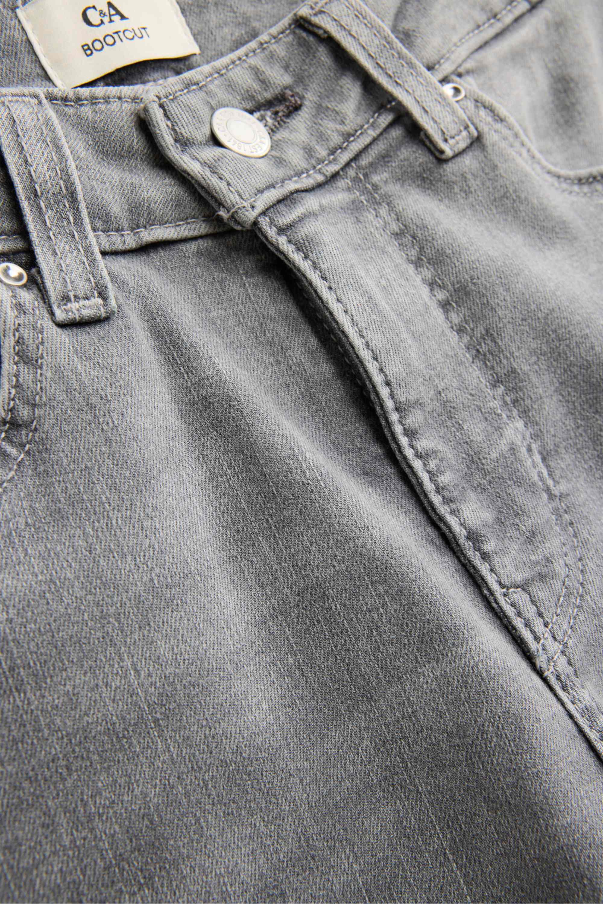 Bootcut jeans - mid-rise waist - LYCRA® denim-gray