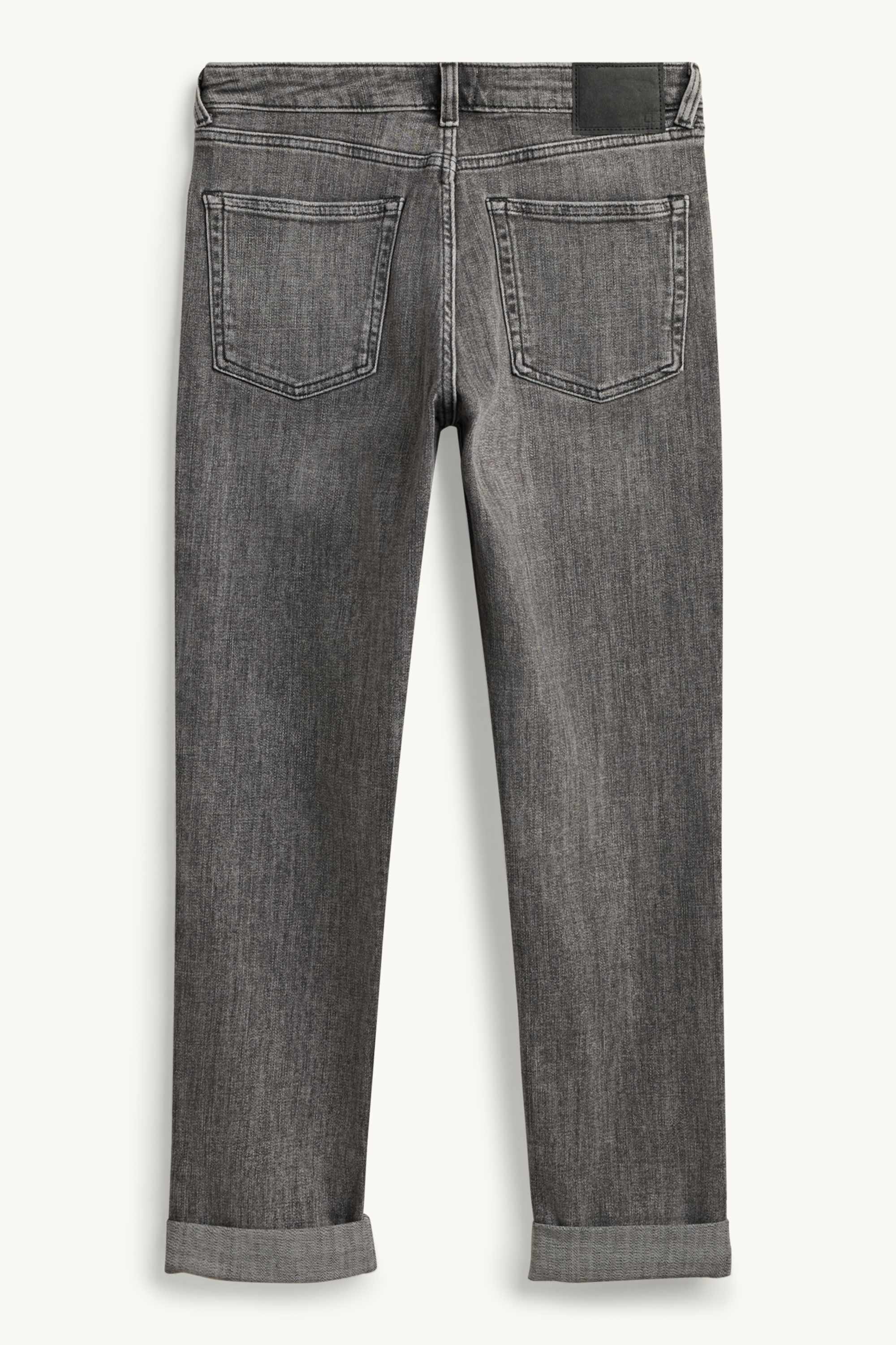 Boyfriend jeans - mid-rise waist denim-gray