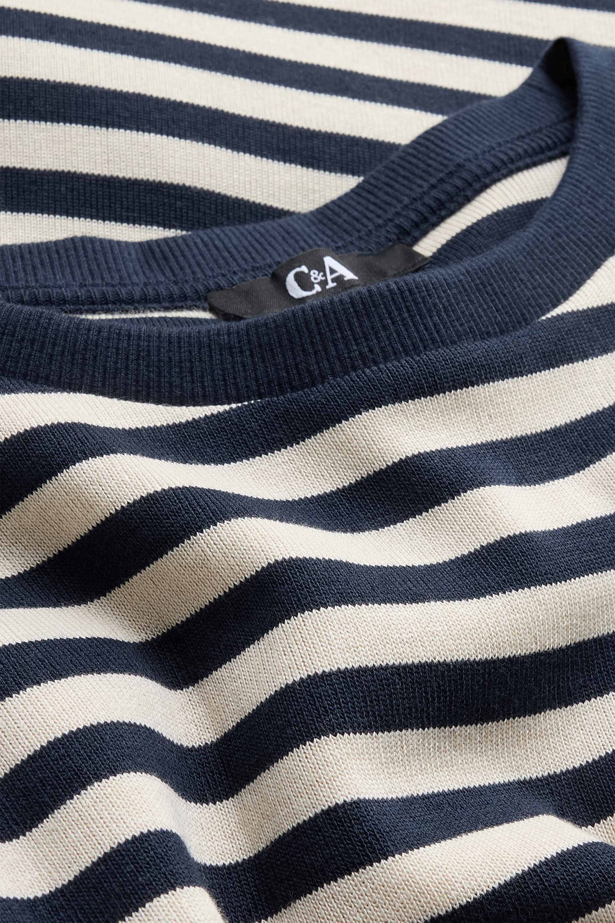 Dress - straight fit - striped blue / white