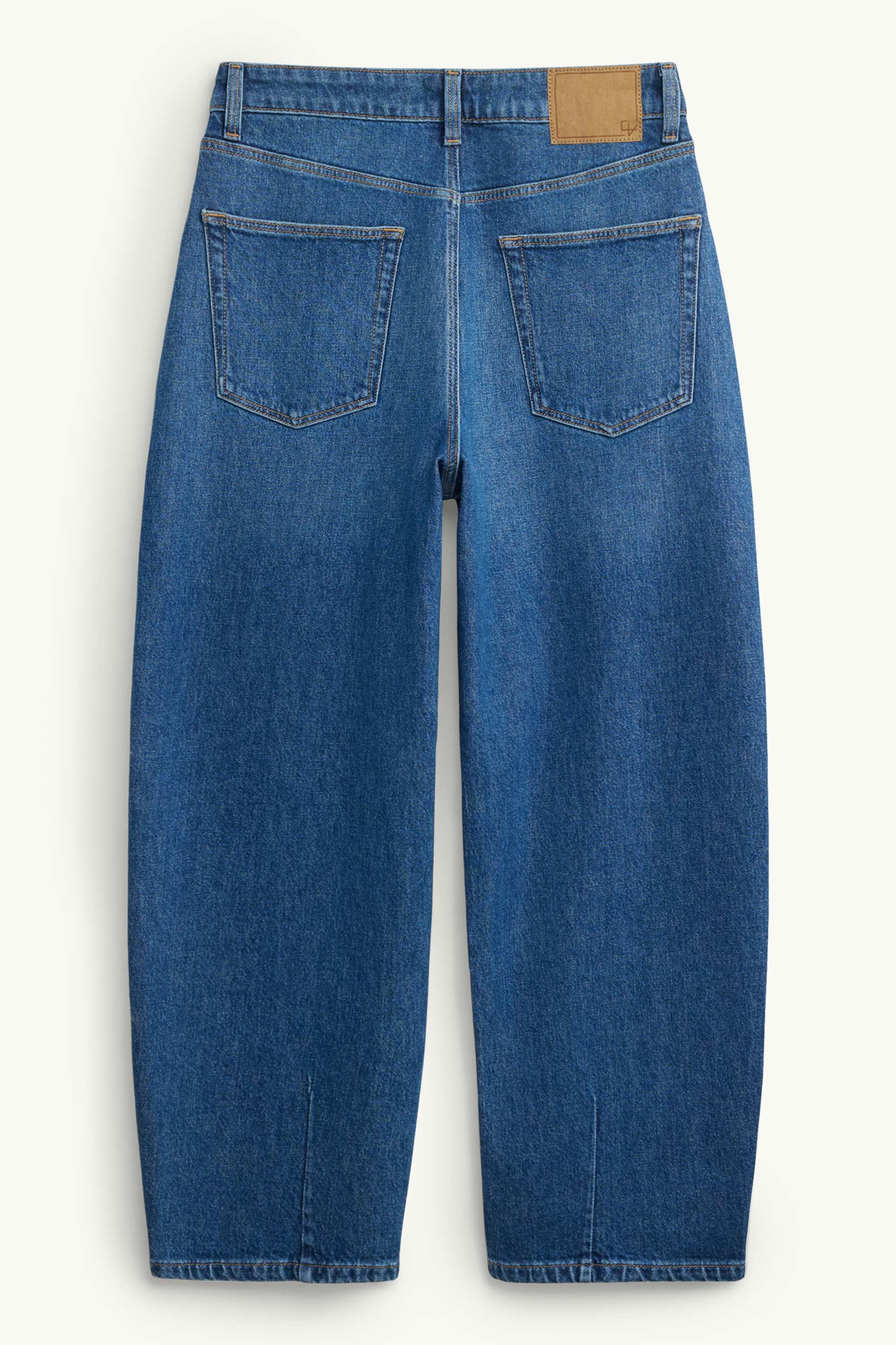 Barrel jeans - high waist blue denim