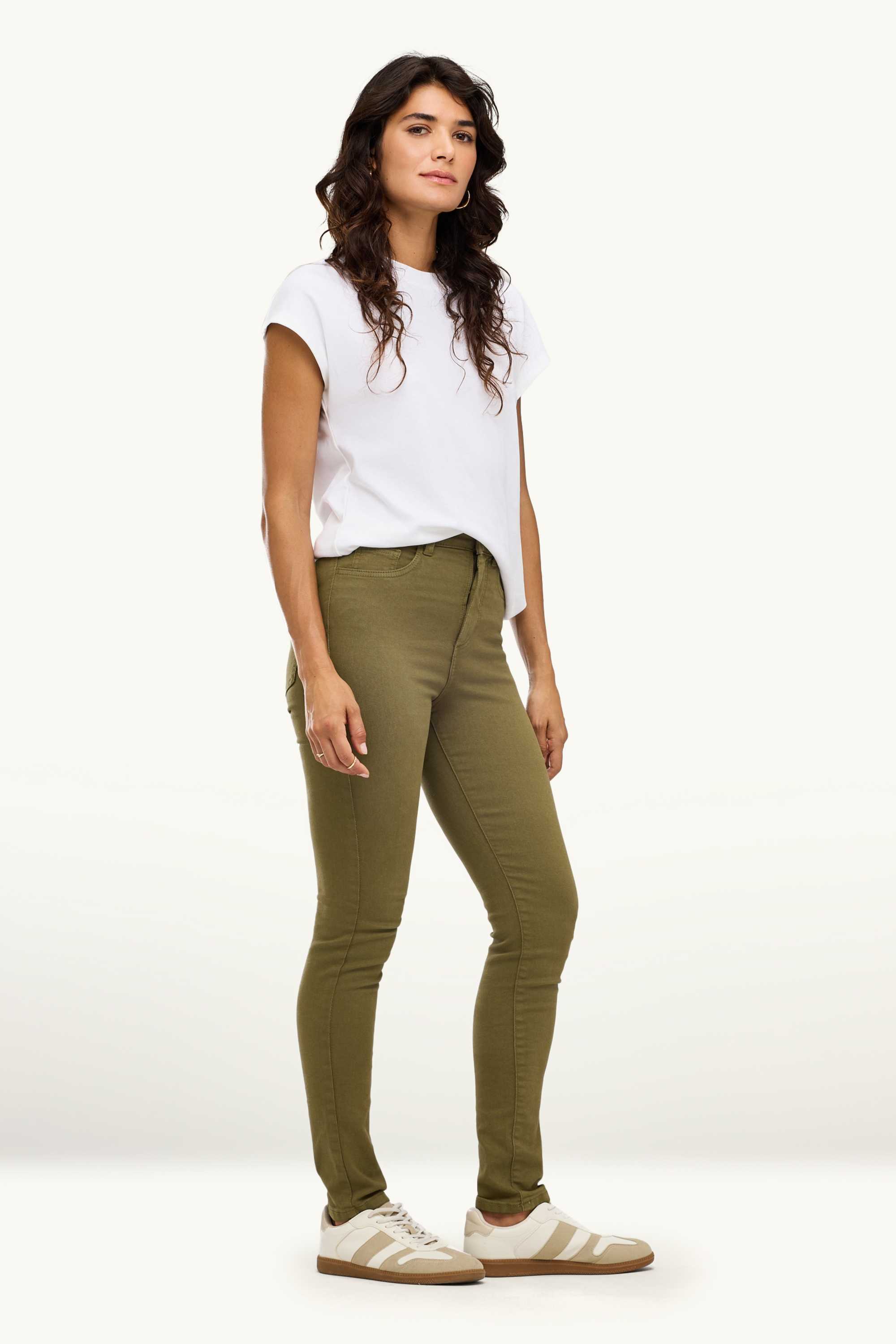 Jegging jeans - high waist khaki