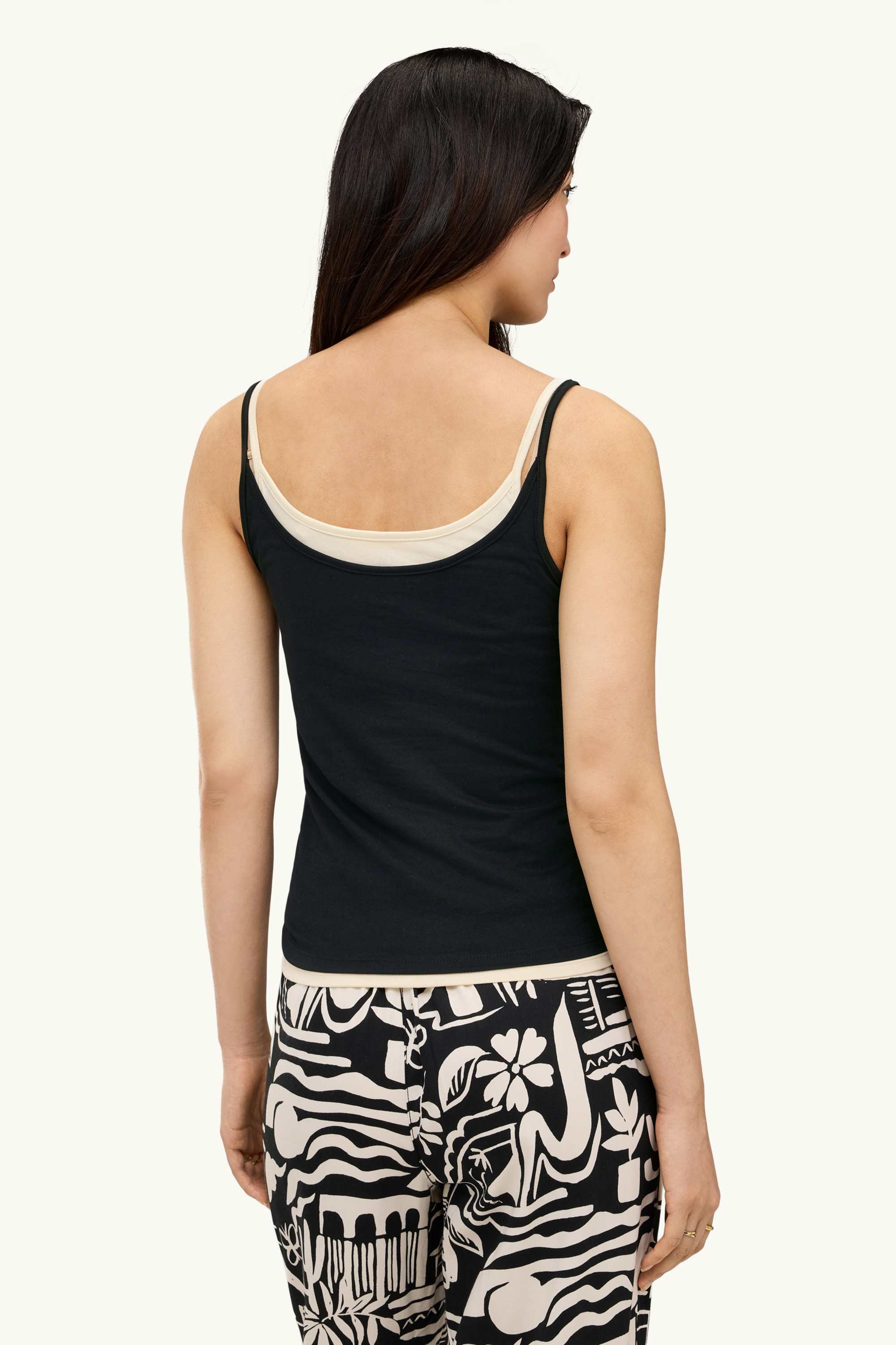 Top - 2-in-1 look black