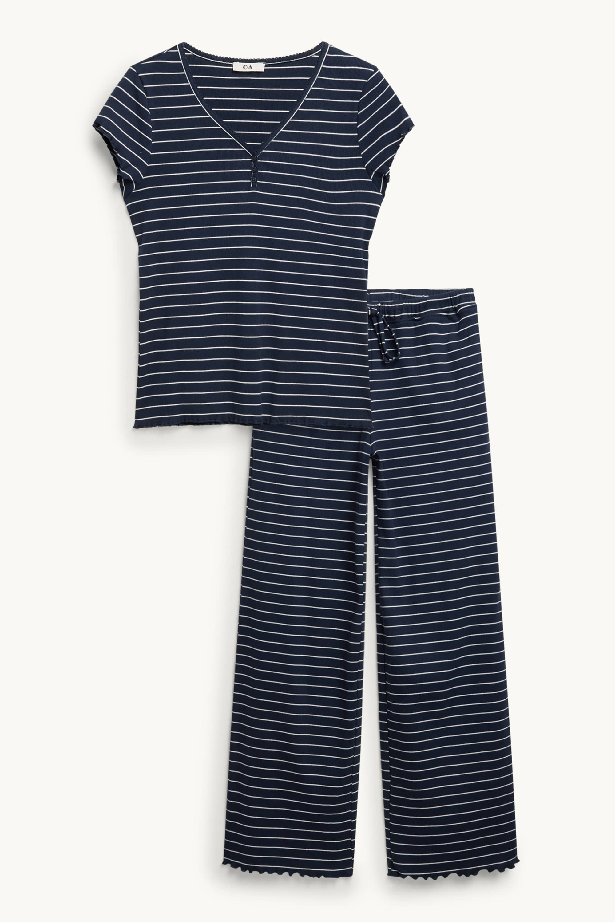 Pyjamas - striped blue / white