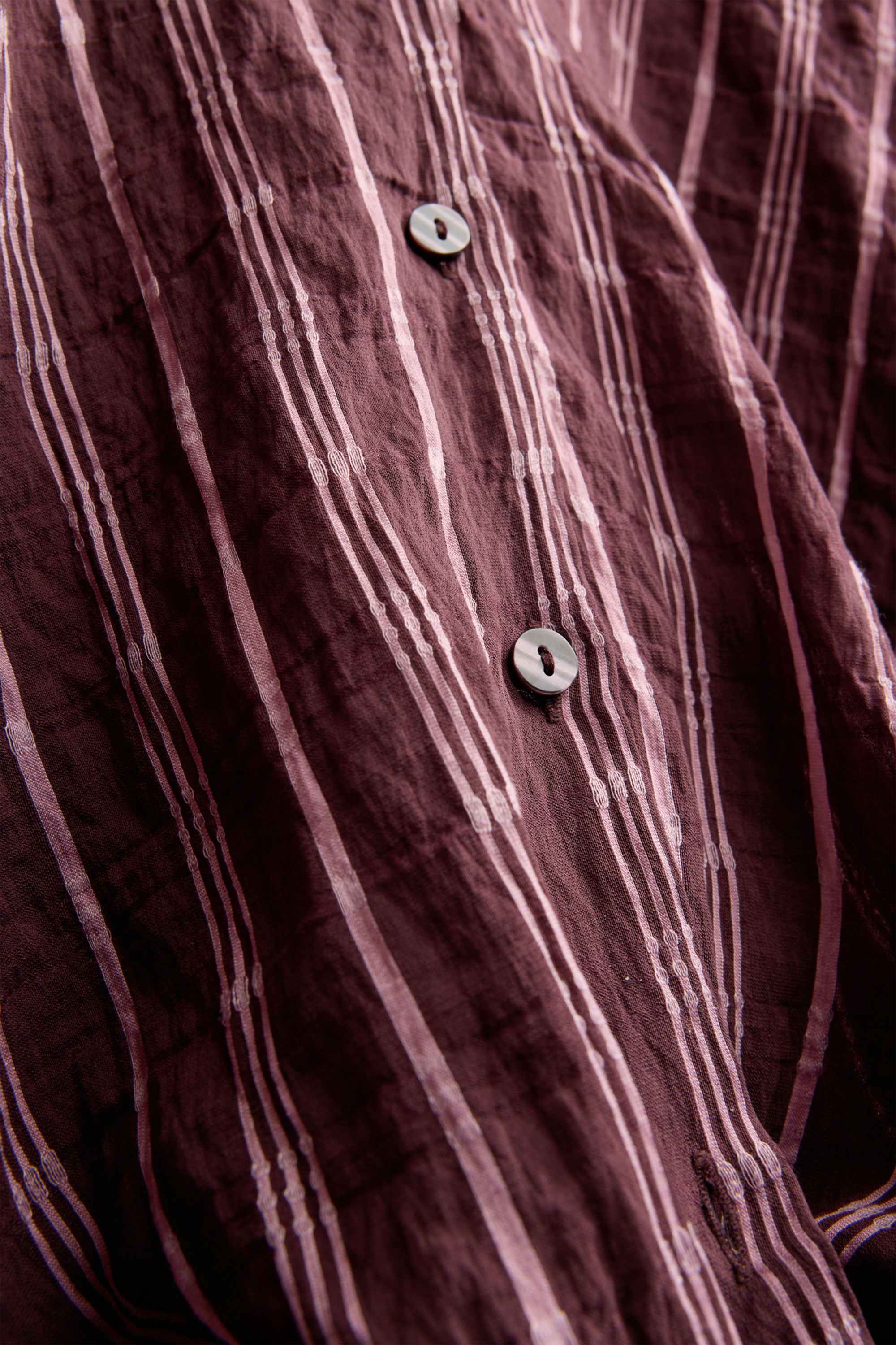 Blouse with knot detail - patterned brown