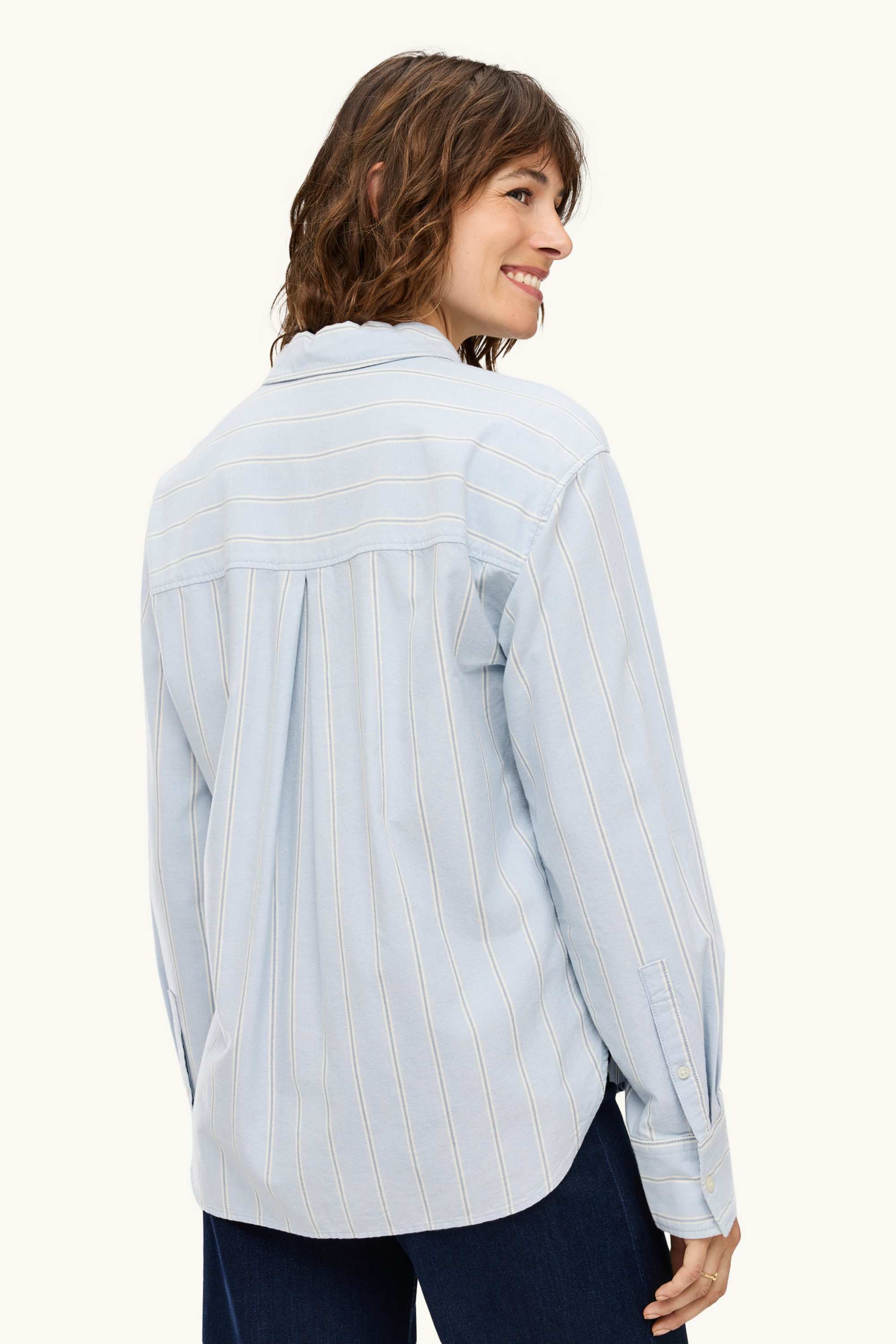 Shirt blouse - striped light blue