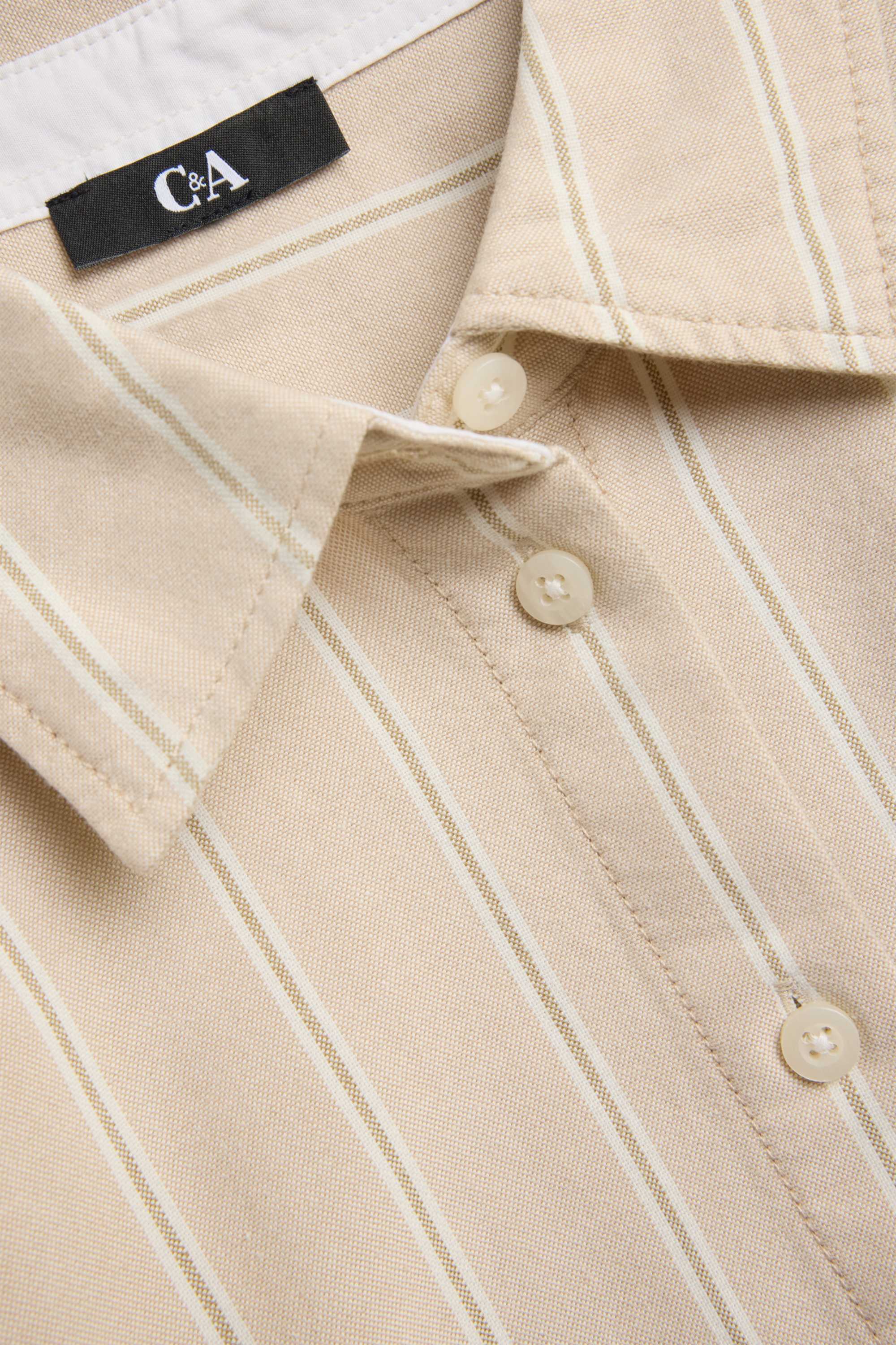 Shirt blouse - striped light beige