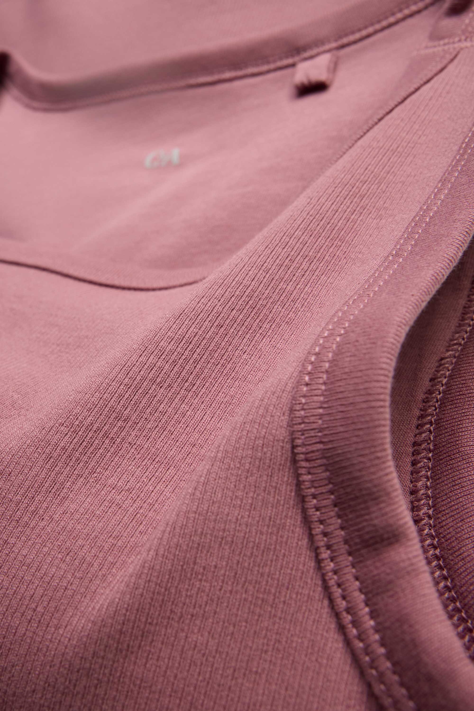 Top with integral bra pink