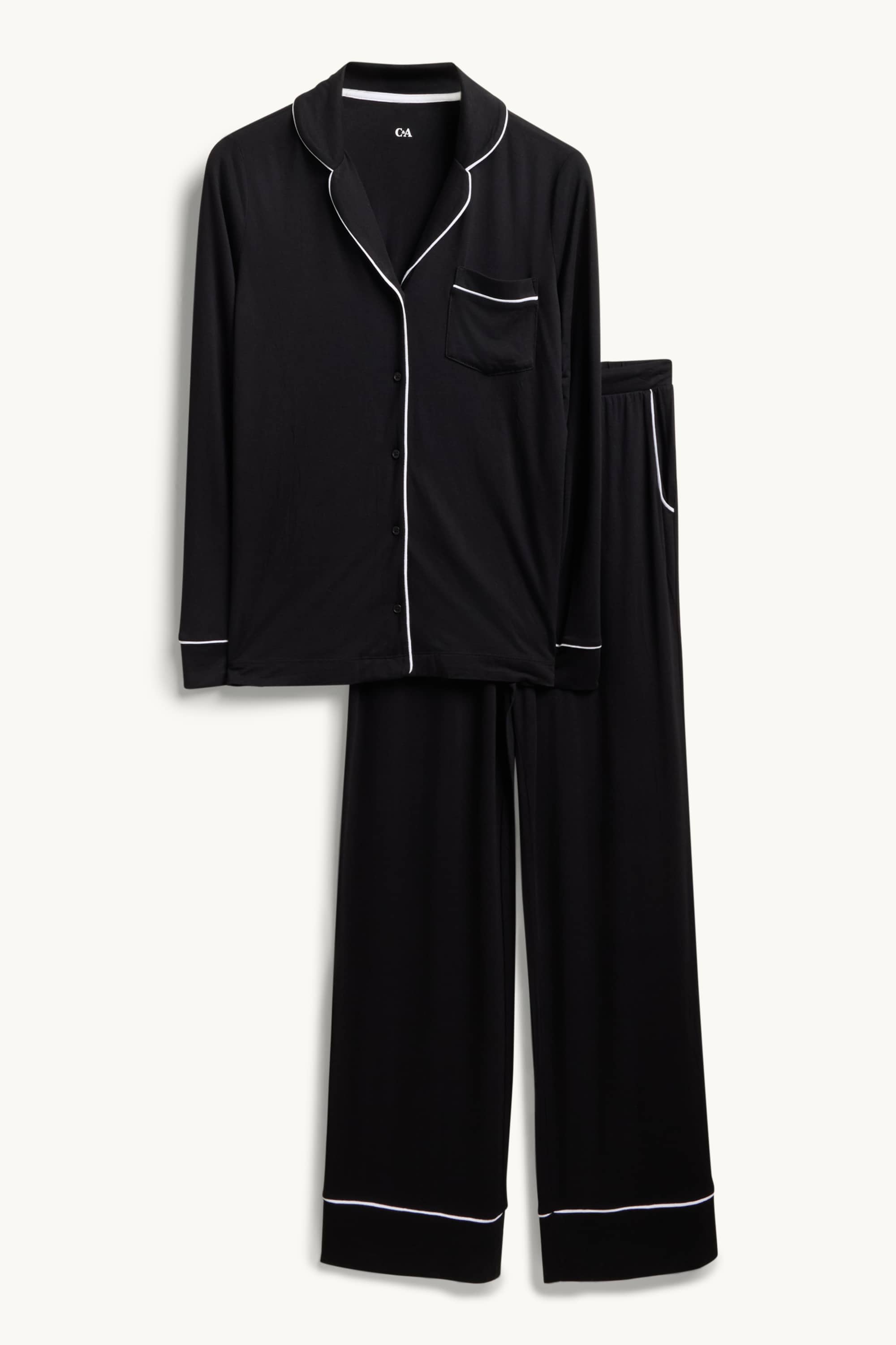 Viscose pyjamas black