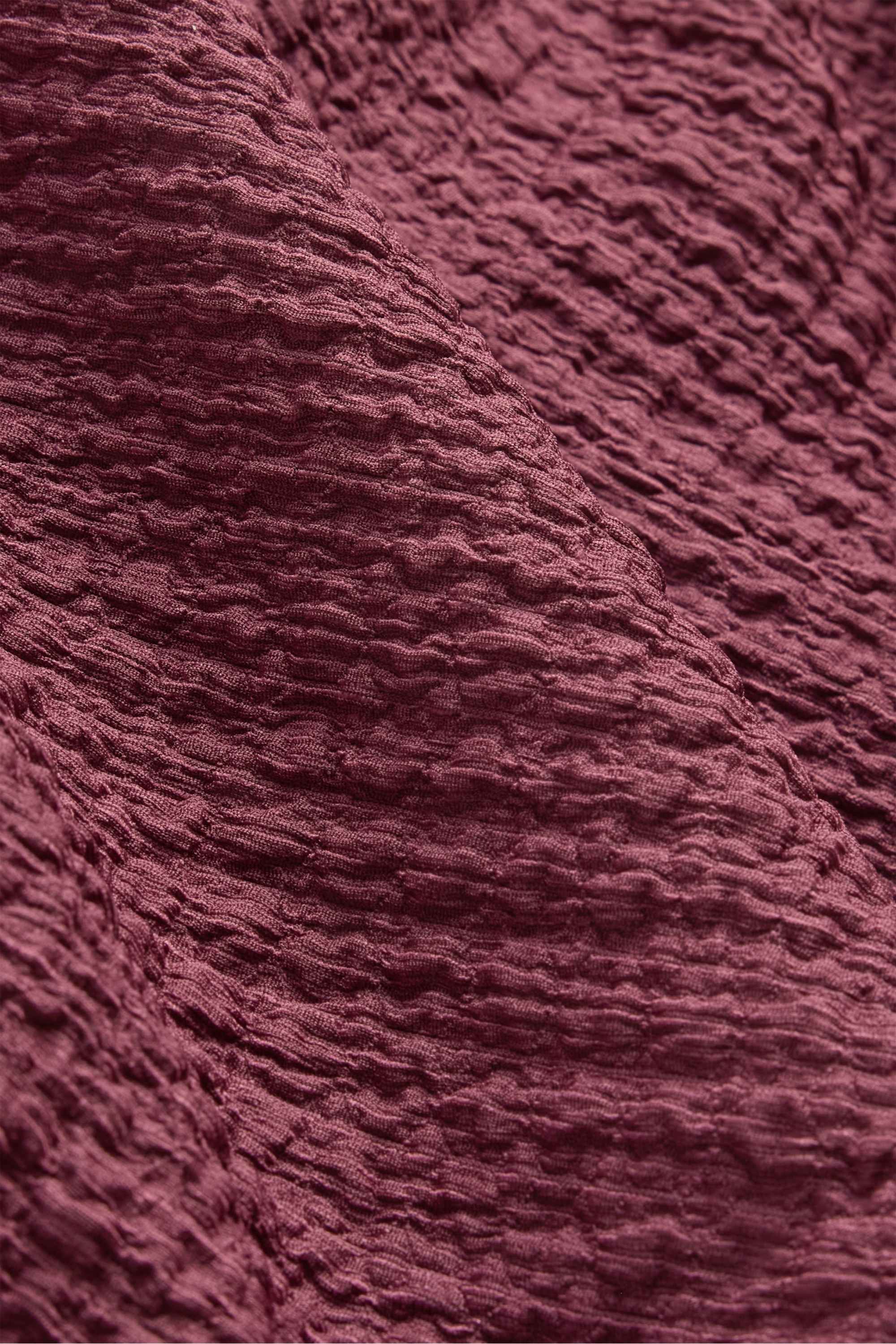 Top - textured dark red