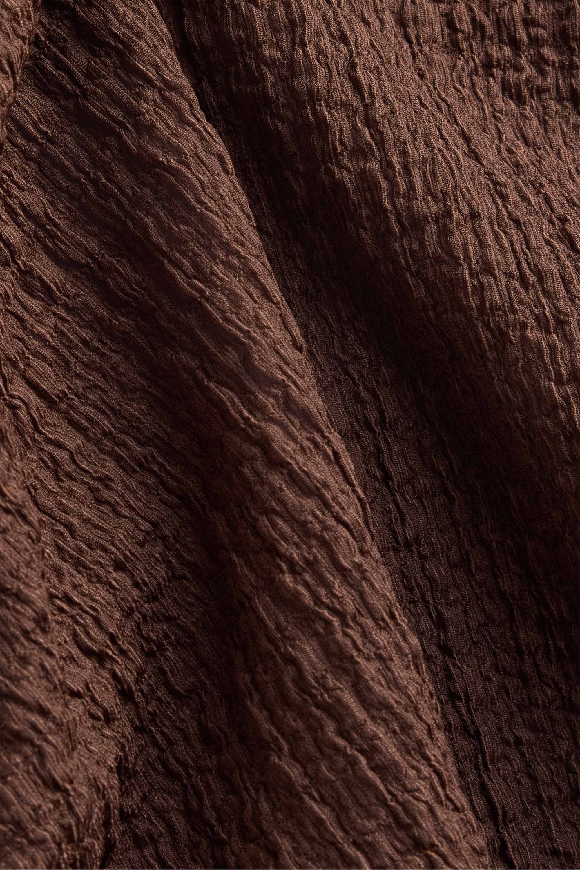 Top - textured dark brown