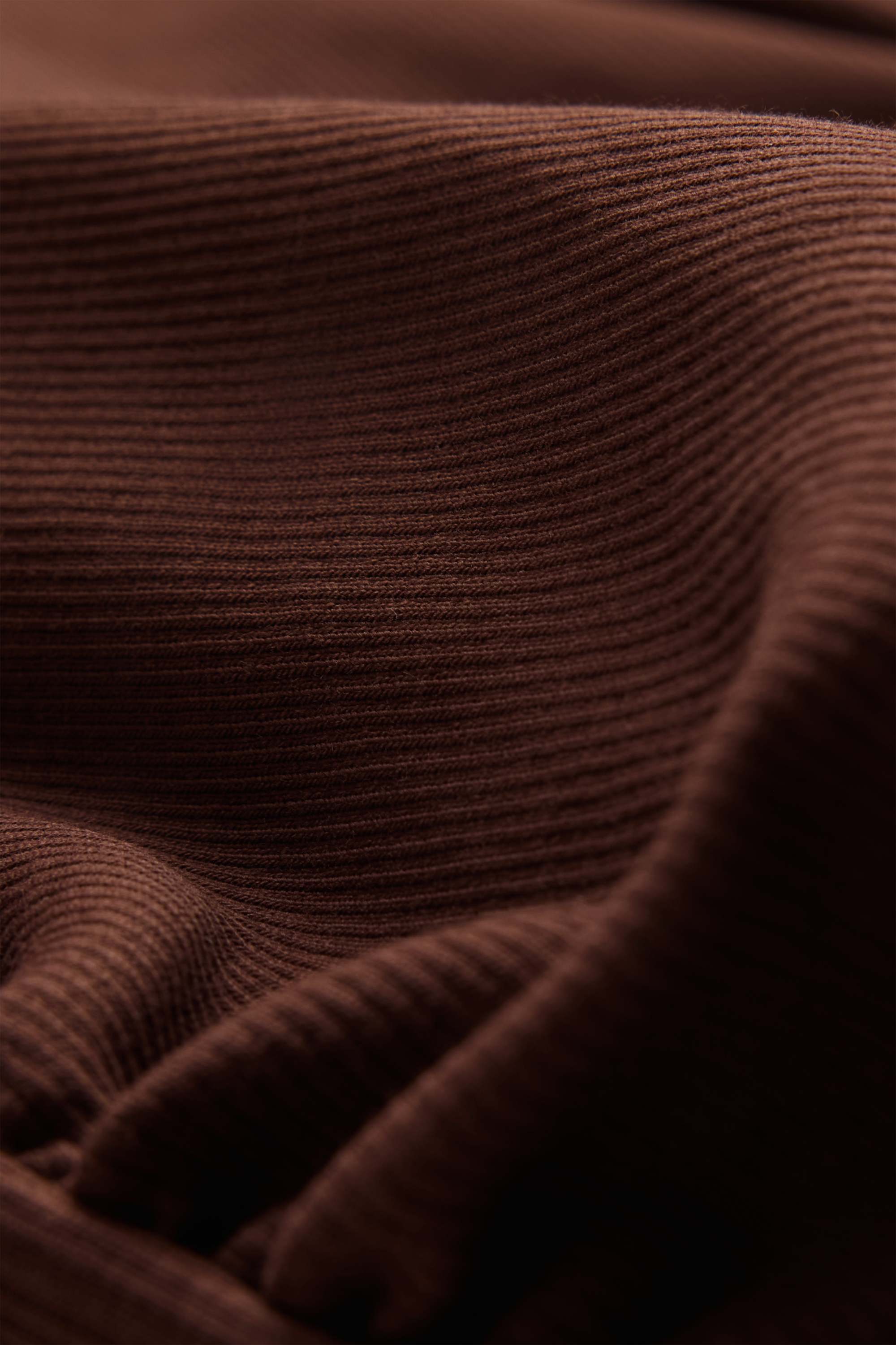 Bodycon dress - ribbed dark brown