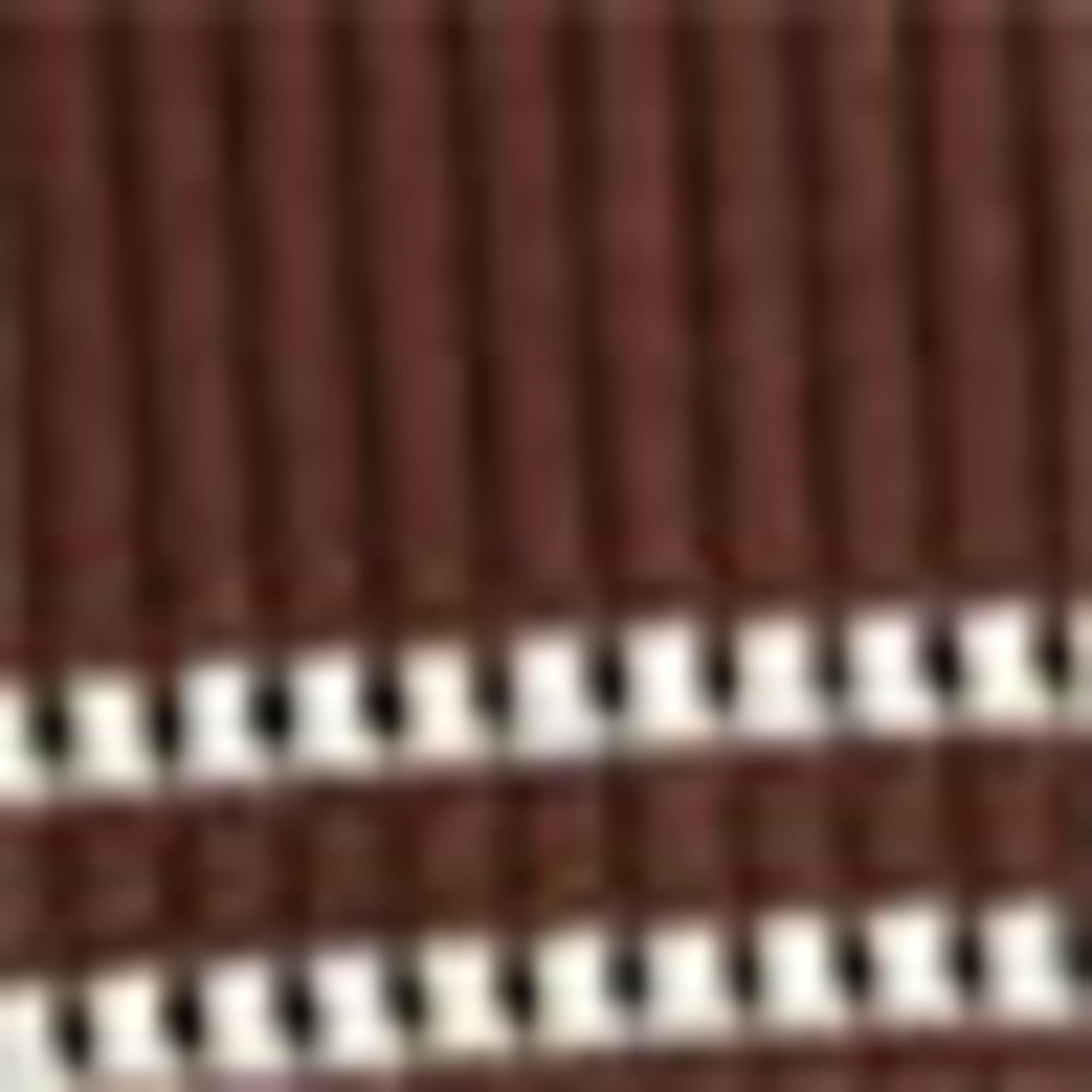 Knitted polo shirt - slim fit - ribbed - striped brown
