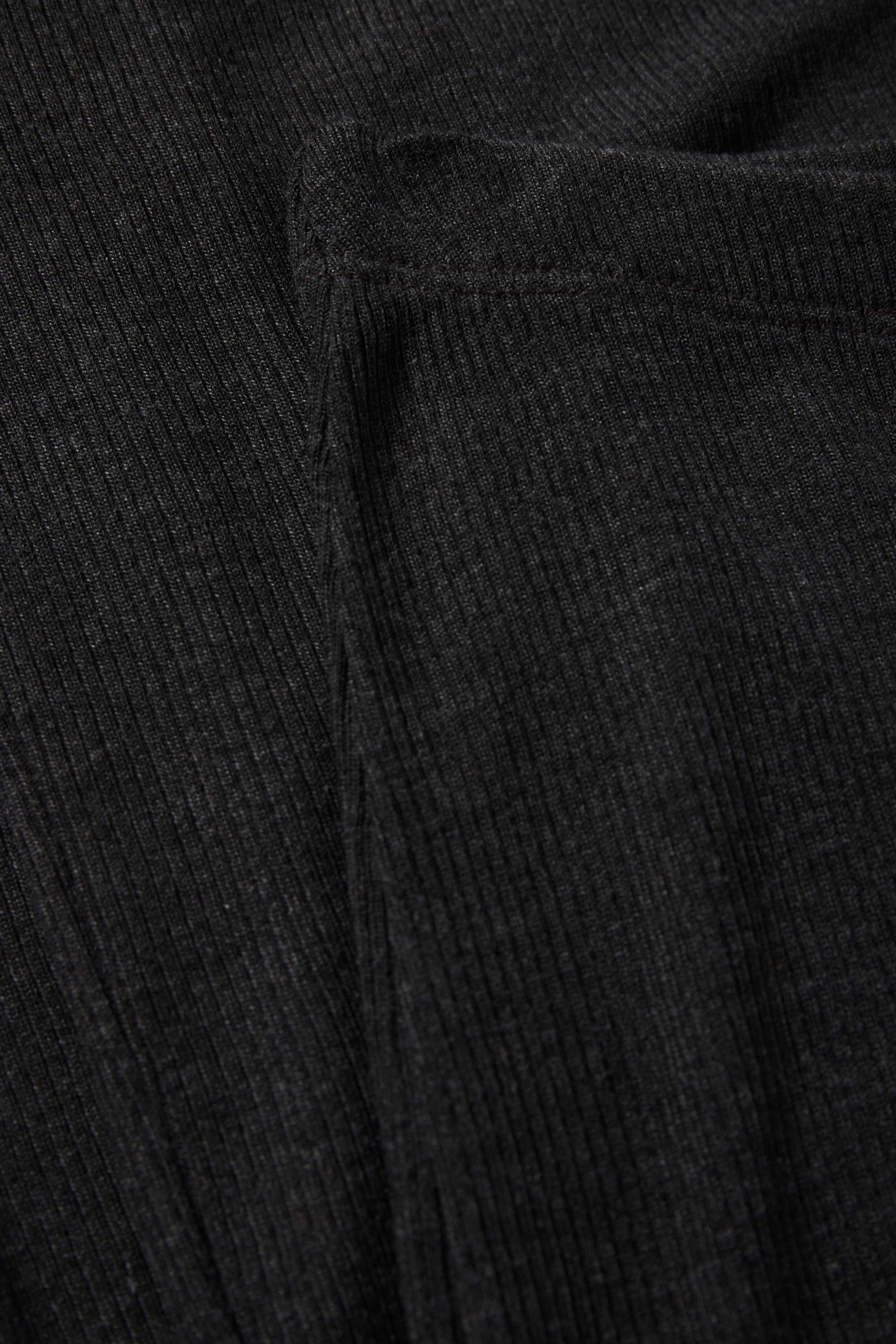Flared leggings - ribbed dark gray
