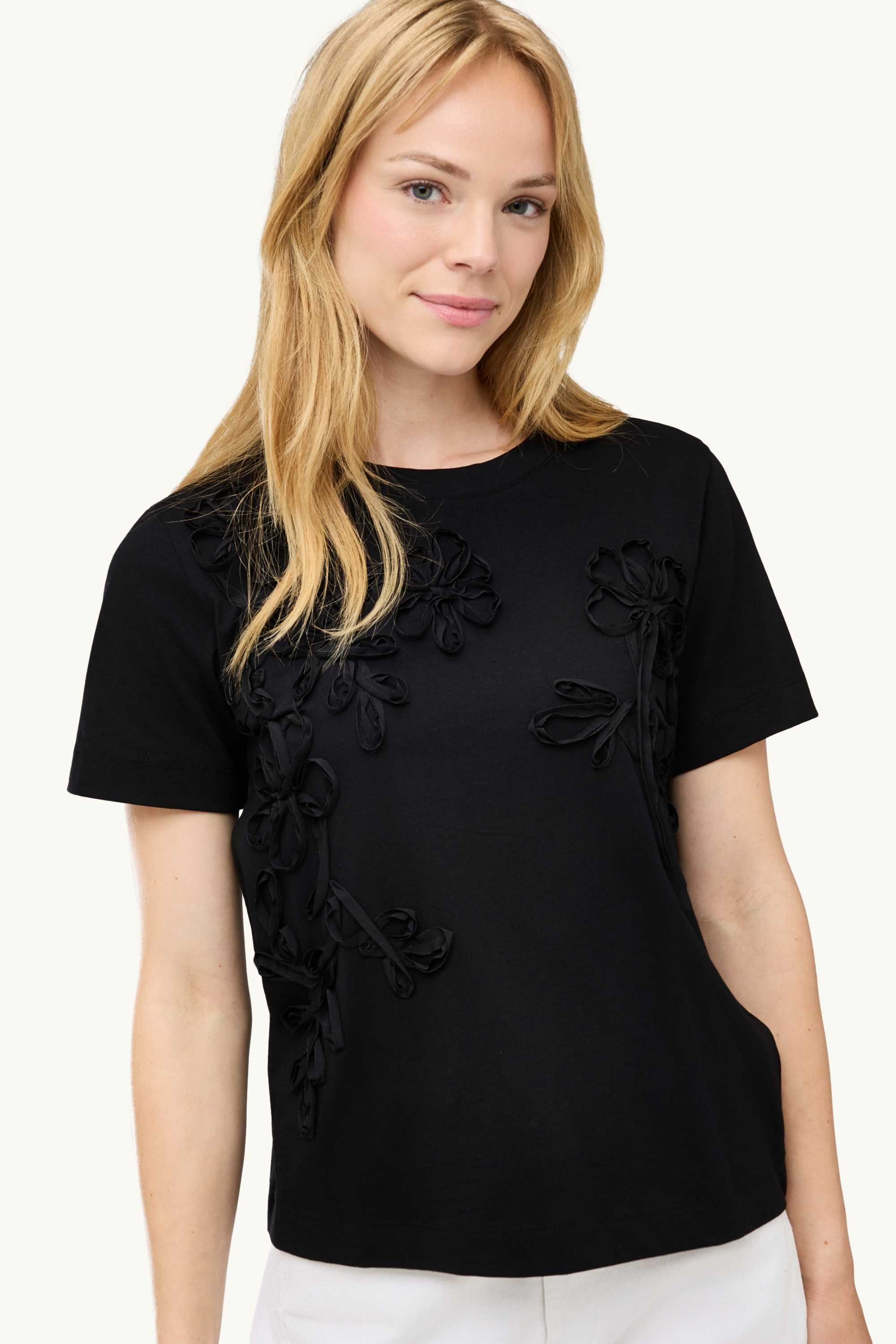 T-shirt - regular fit - floral black
