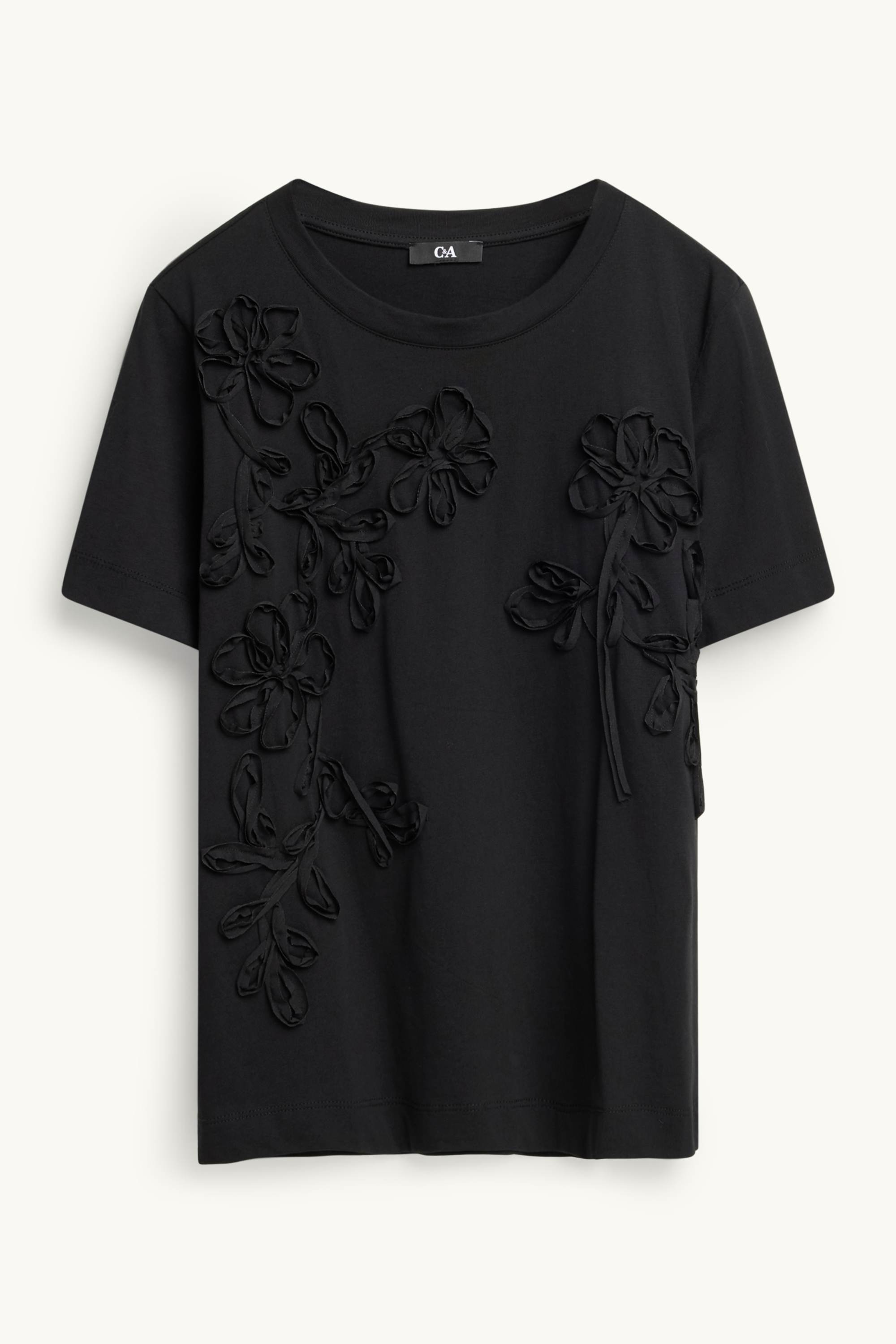 T-shirt - regular fit - floral black