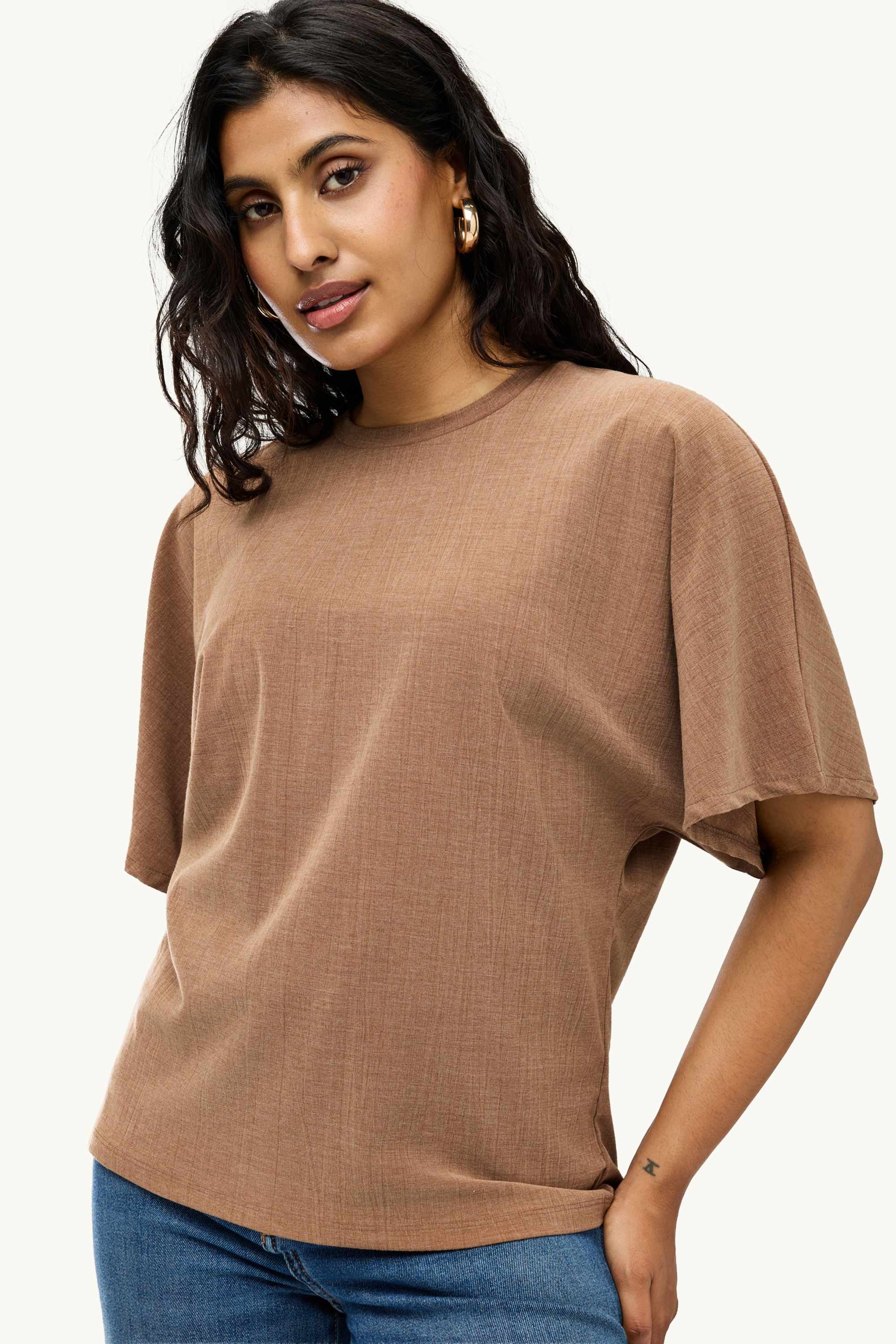 T-shirt - relaxed fit brown