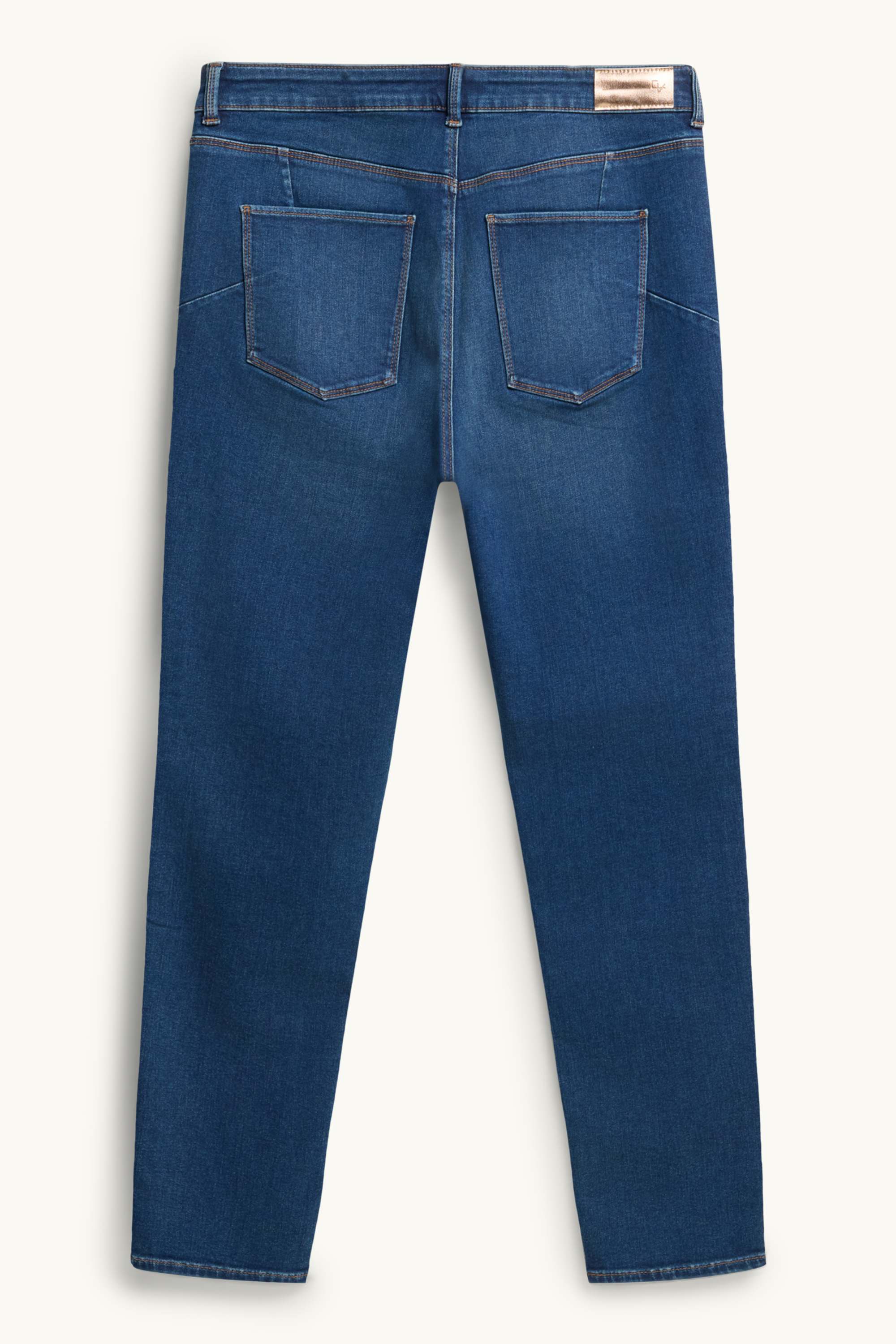 Skinny jeans - mid-rise waist - shaping jeans - LYCRA® blue denim