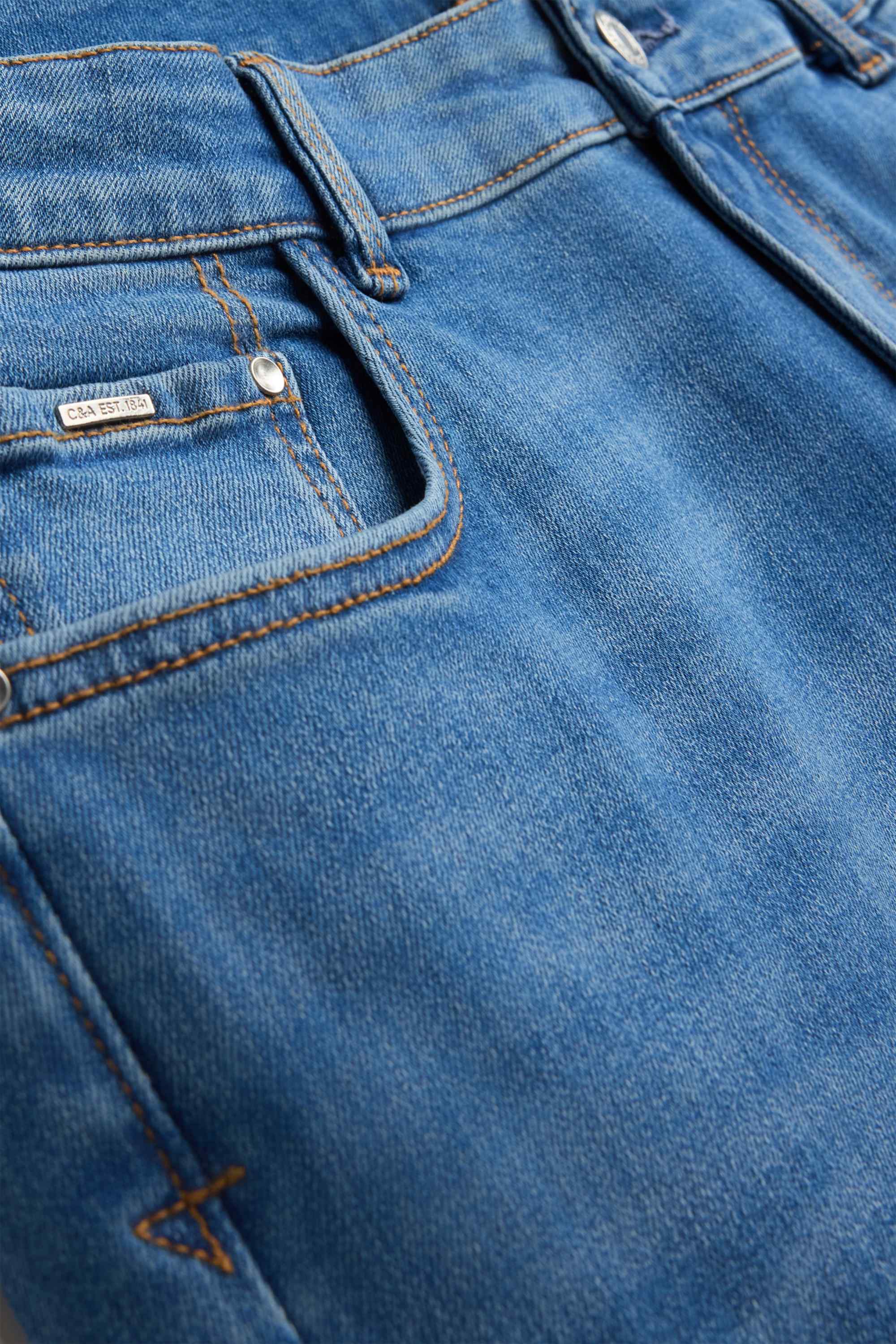 Bootcut jeans - mid-rise waist - shaping jeans - LYCRA® blue denim