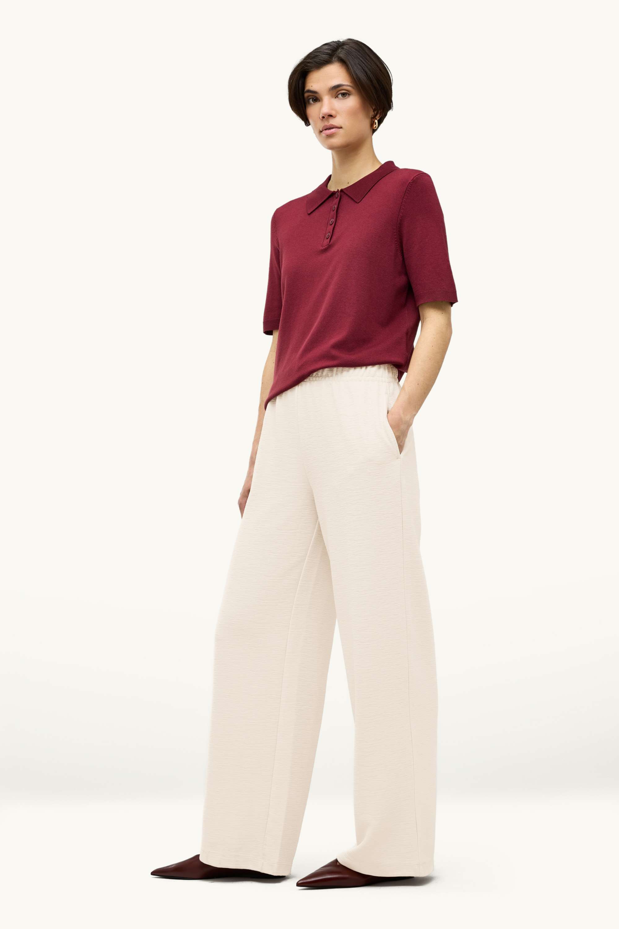 Joggers - ribbed cremewhite