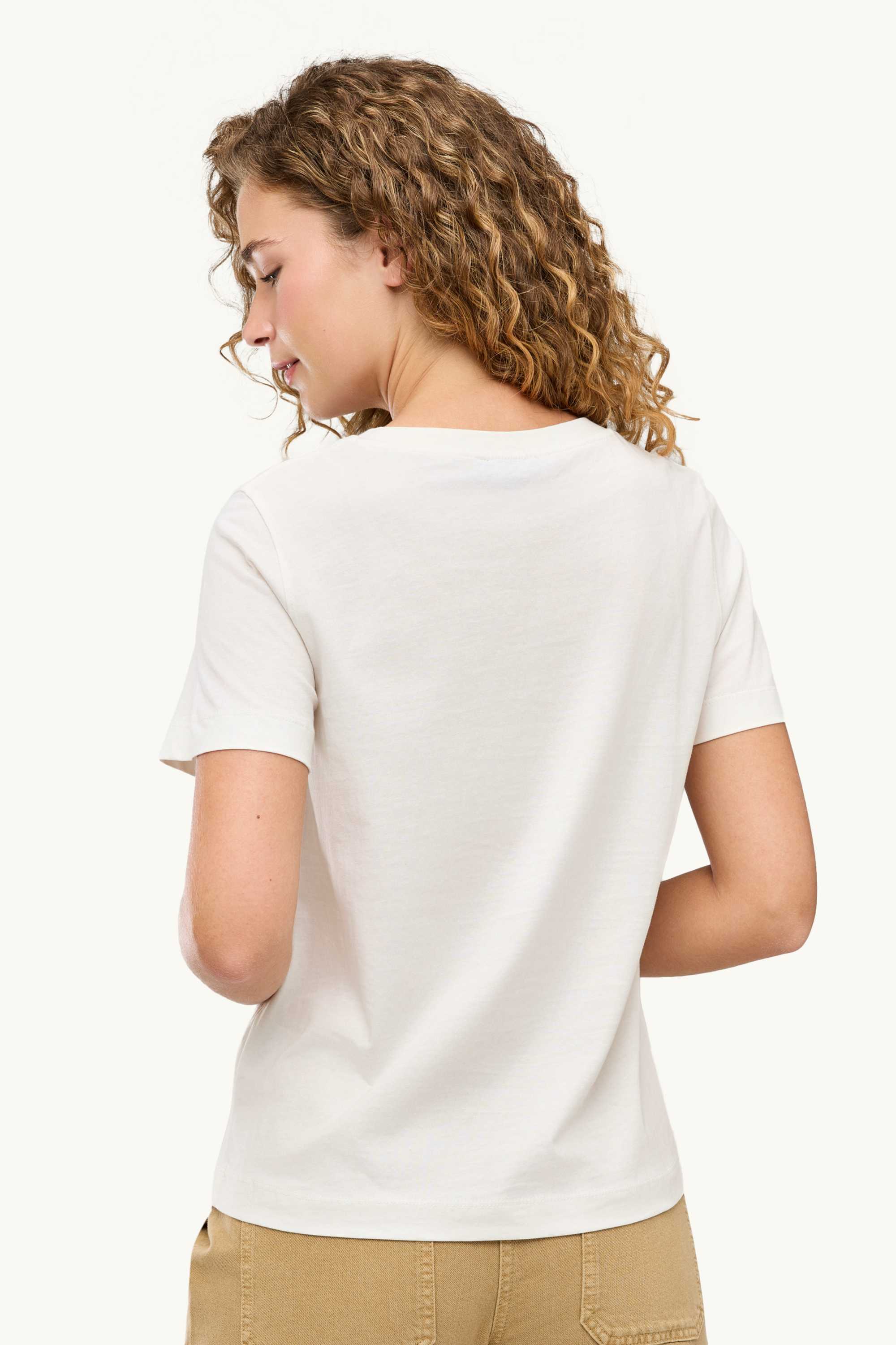T-shirt - regular fit cremewhite