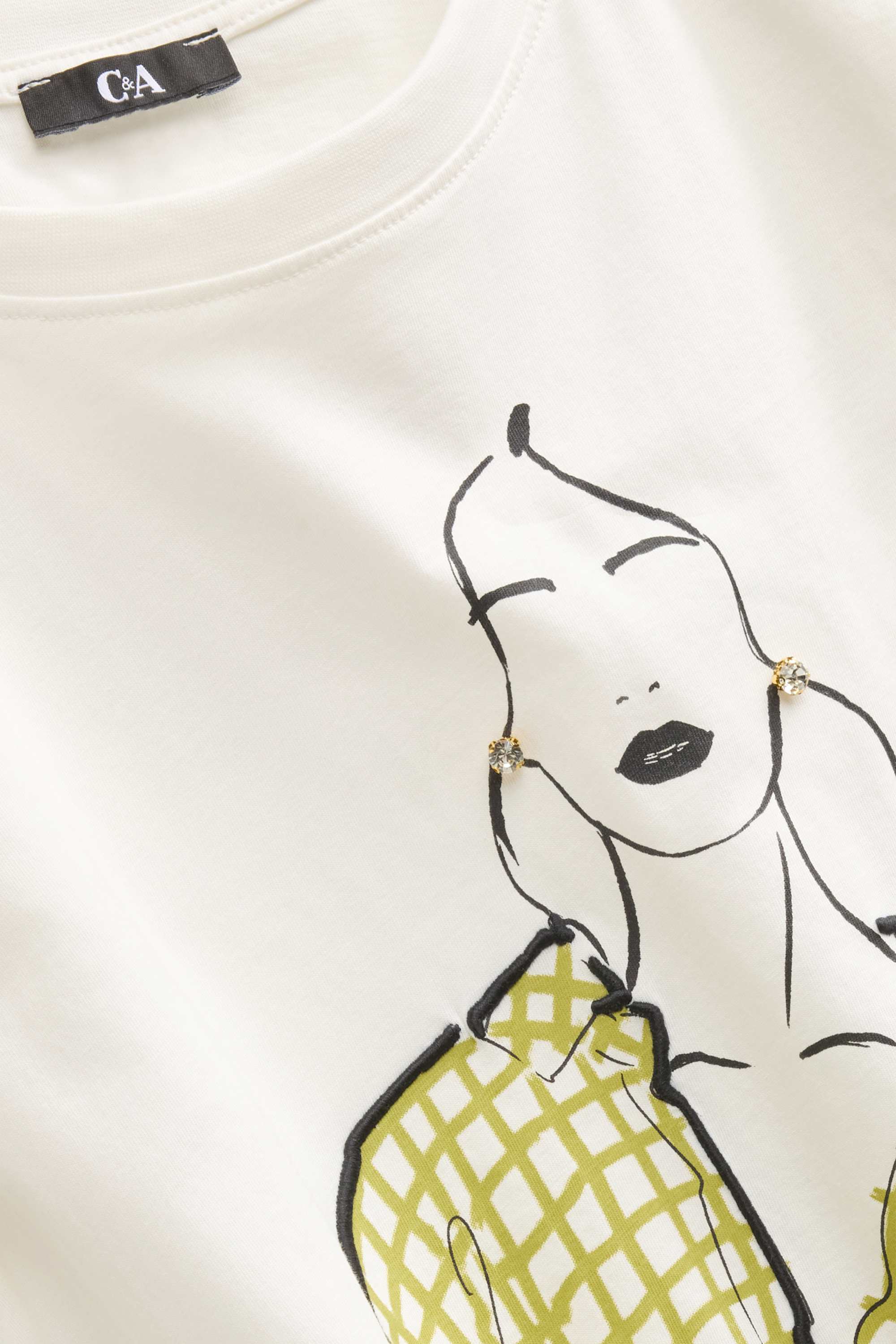 T-shirt - regular fit cremewhite